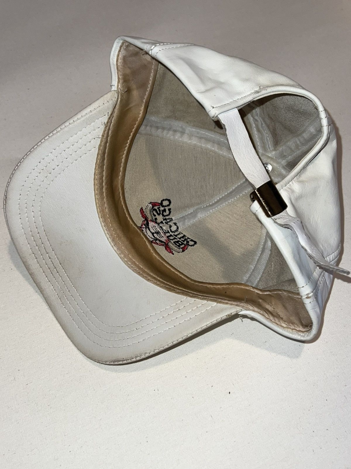 Vintage 90’s 2000’s Y2K VTG Vintage Chicago Bulls NBA Leather Hat Size ONE SIZE - 4 Thumbnail