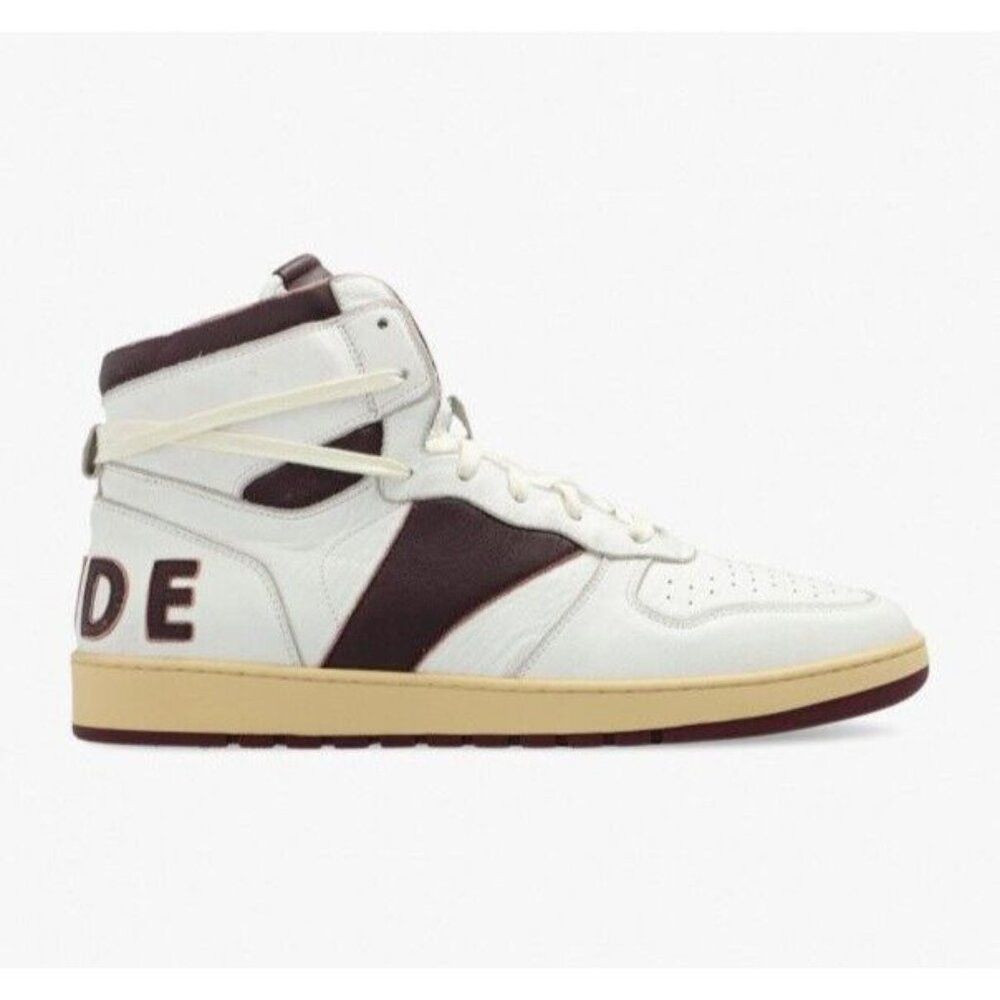 Rhude Rhude Rhecess-Hi Sneakers 7 Men's White Maroon Sneakers New Size US 7 / EU 40 - 1 Thumbnail