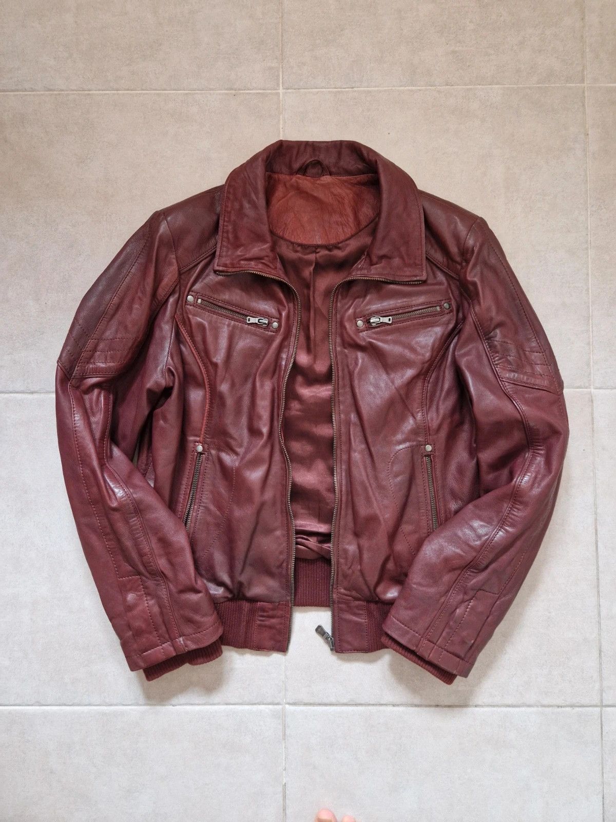 Vintage Nappa lamb leather jacket, Opium Drip, Rick Raglan style. Size US M / EU 48-50 / 2 - 9 Thumbnail
