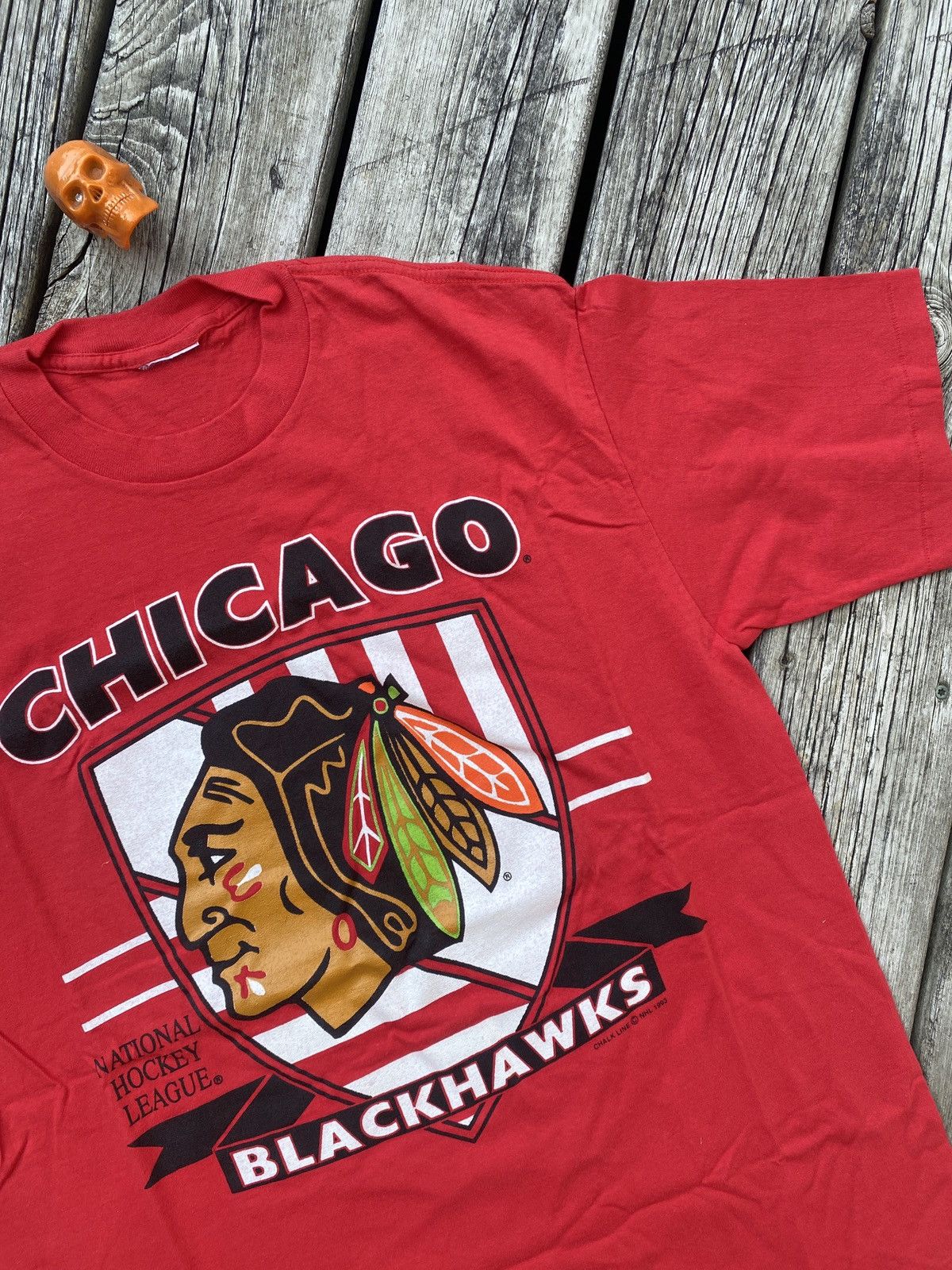 Chalk Line × Vintage 90s Chicago Blackhawks hockey logo shirt sz L Size US L / EU 52-54 / 3 - 2 Thumbnail