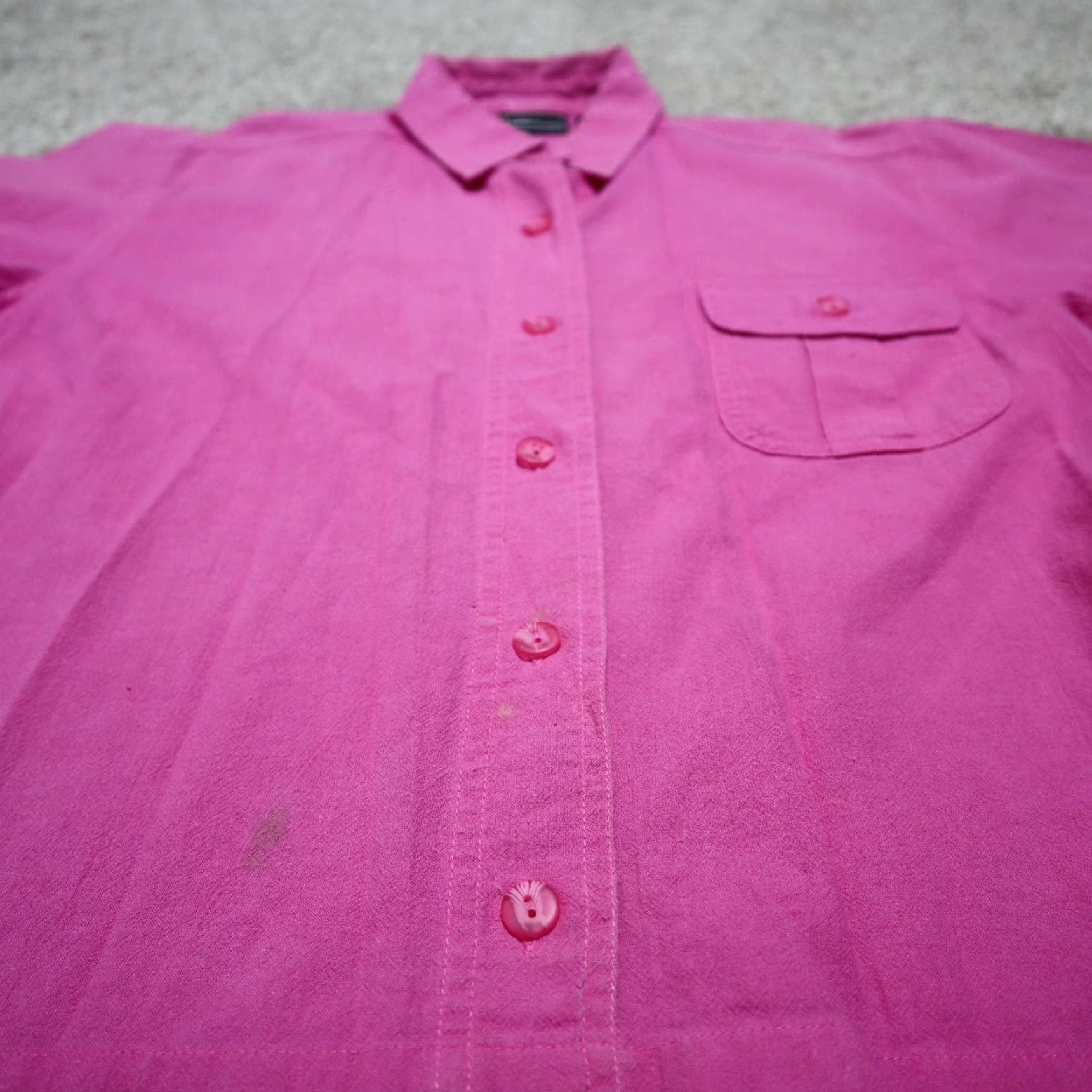 Vintage Bobbie Brooks Shirt Pink Button Up Short Sleeve 100% Cotton Size M Women's Size M / US 6-8 / IT 42-44 - 2 Thumbnail