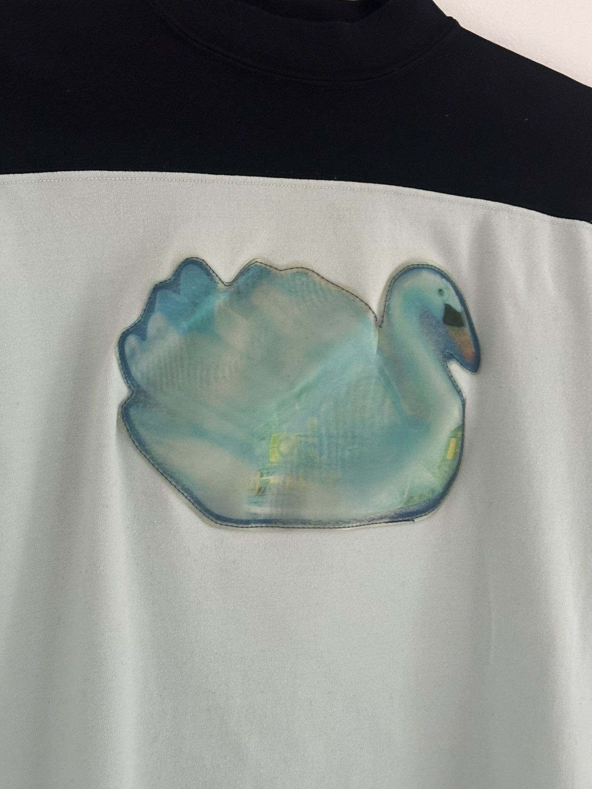 W&LT W&LT Lenticular Swan Appliqué Asymmetrical Black/Blue Shirt Size US M / EU 48-50 / 2 - 3 Thumbnail