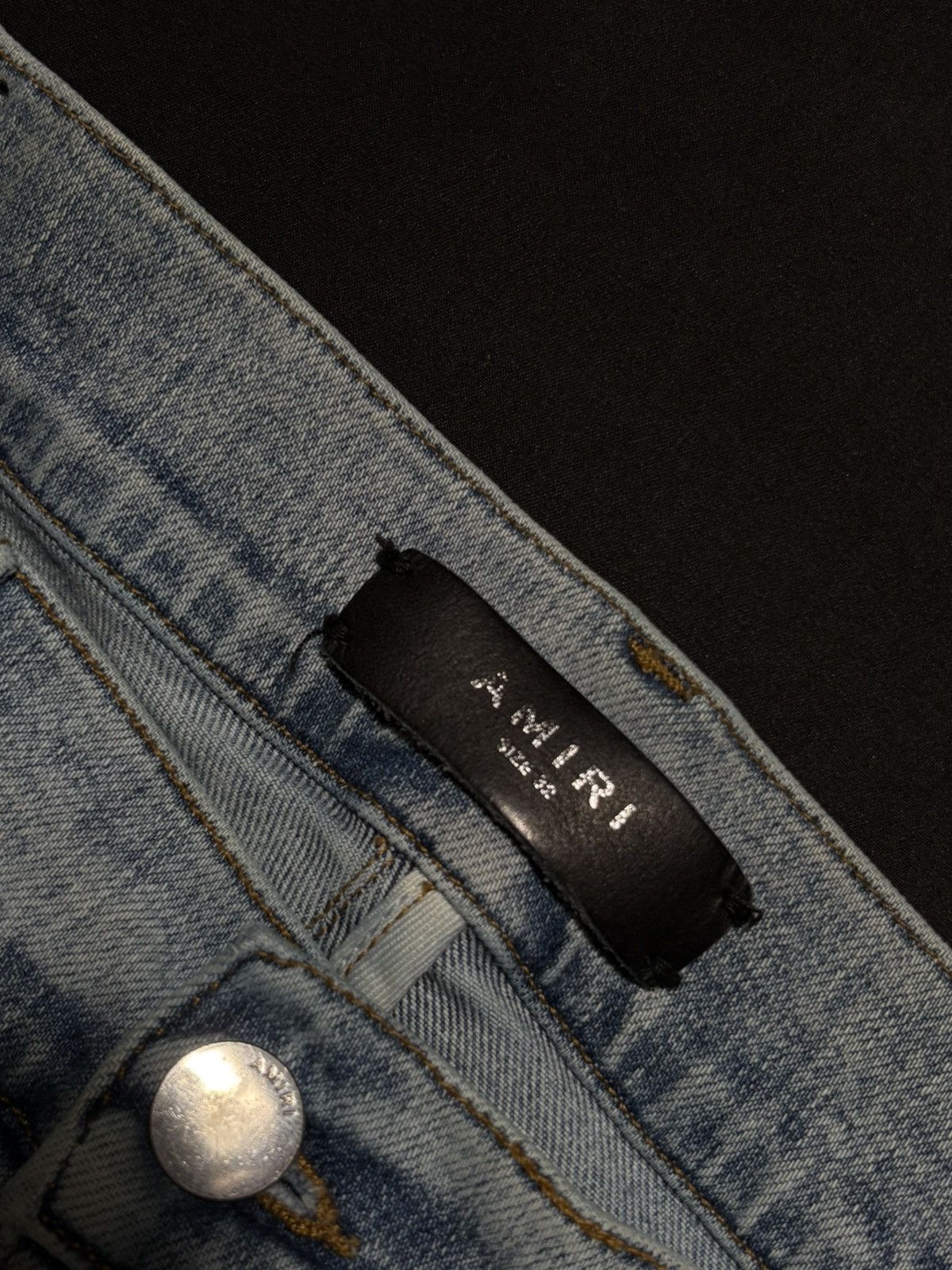 Amiri Amiri MX1 Light Wash Iridescent Patch Jeans - Size 32 Size US 32 / EU 48 - 5 Thumbnail