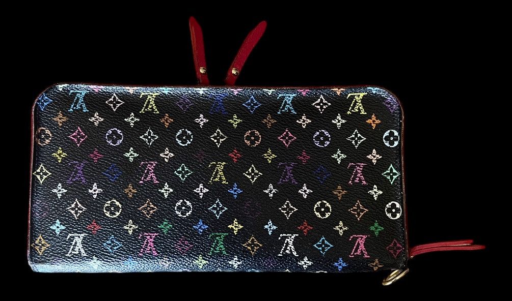 Louis Vuitton SOLD Takashi Murakami Insolite Wallet Black Multicolore Pink Size ONE SIZE - 5 Thumbnail