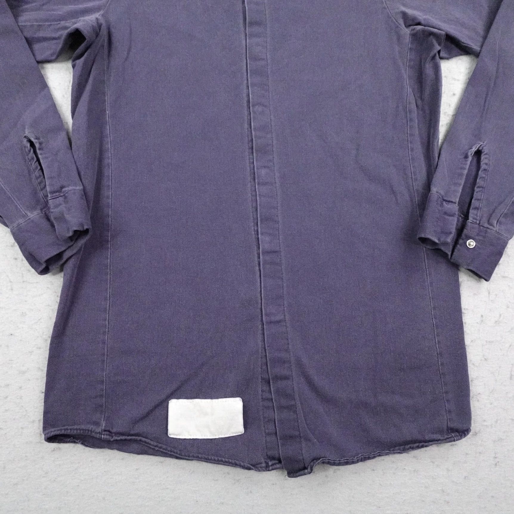 Vintage Bulwark Shirt Mens Small Blue FR CAT2 Work Flame Resistant Mechanic Utility Snap Shirt Size US S / EU 44-46 / 1 - 3 Thumbnail