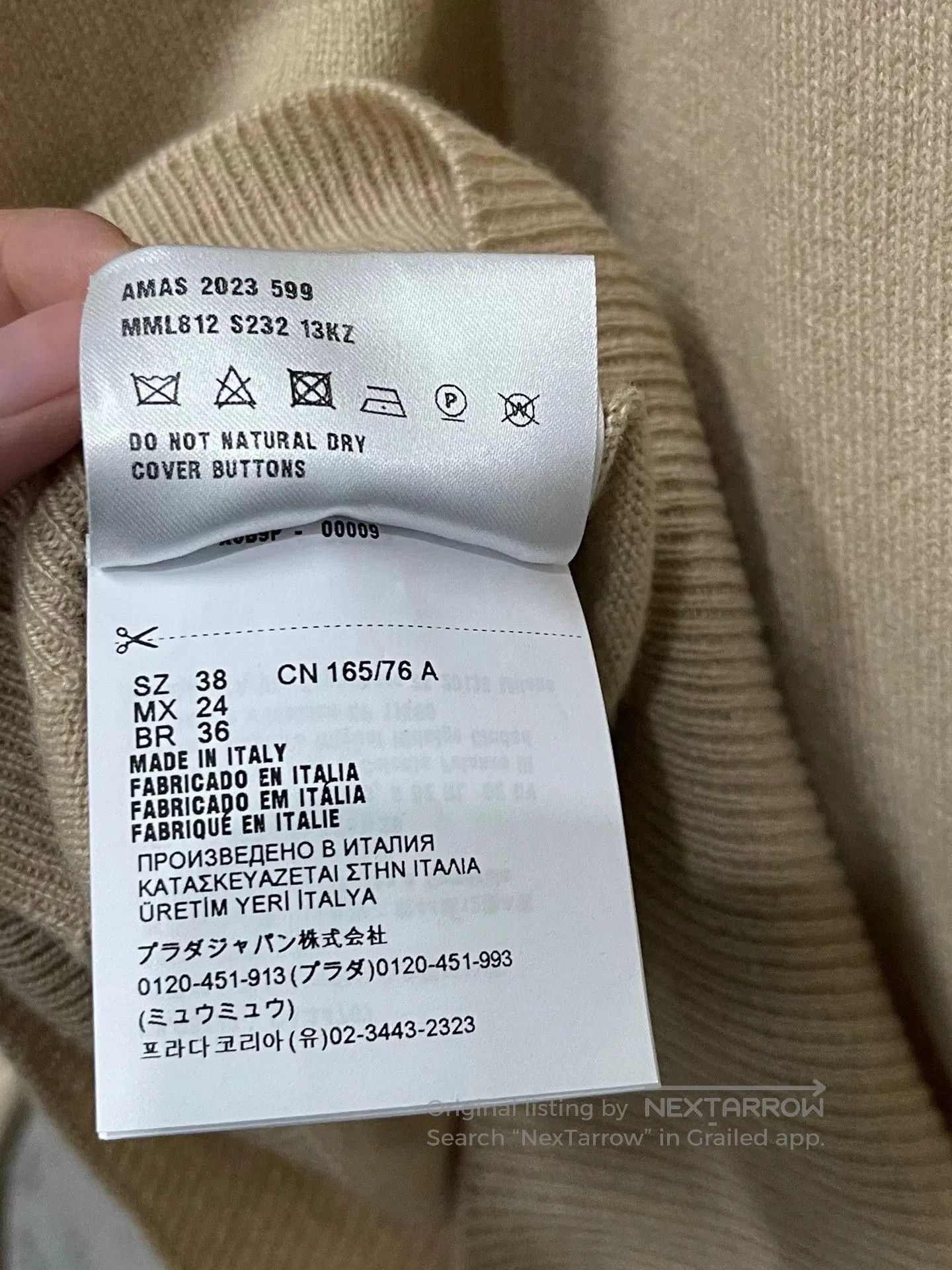 Miu Miu miumiu cashmere knit polo long sleeve. Size S / US 4 / IT 40 - 6 Thumbnail