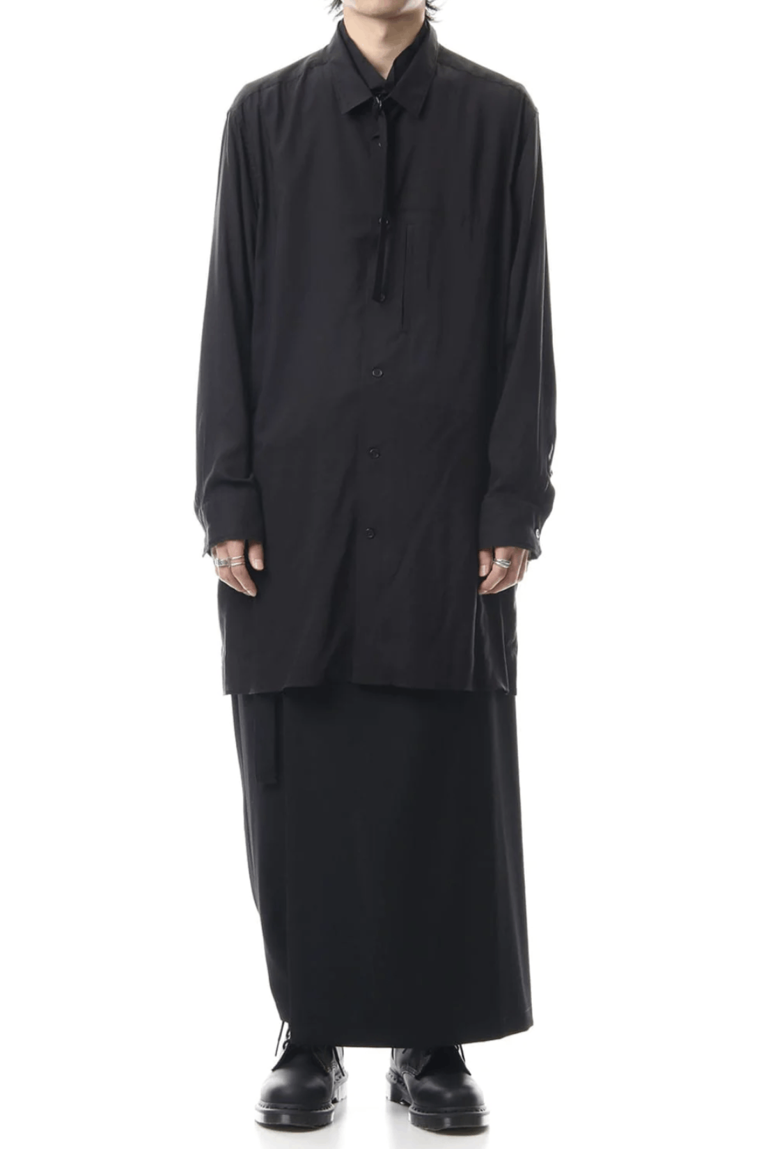 Yohji Yamamoto Pour Homme- W/Gabardine Slim Wrap Pants