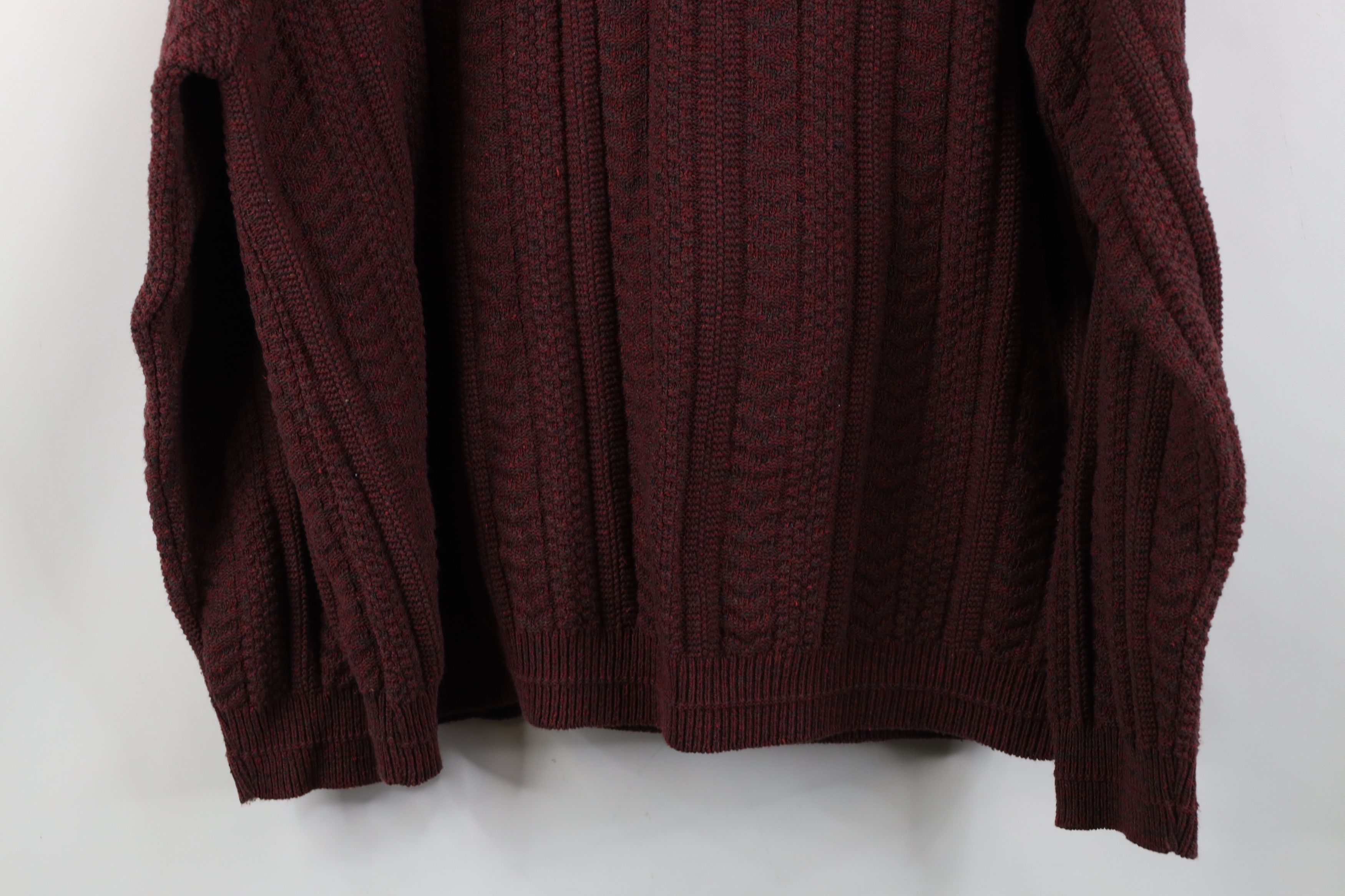 Vintage Vintage 90s Streetwear Chunky Knit Crewneck Sweater Red Size US XL / EU 56 / 4 - 9 Thumbnail