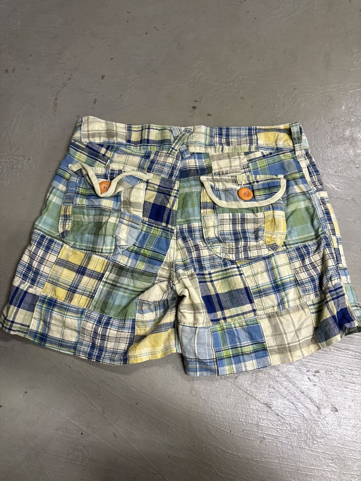 Kapital 1980’s Vintage Japanese Distressed Patchwork Denim Shorts Size 28" / US 6 / IT 42 - 17 Thumbnail