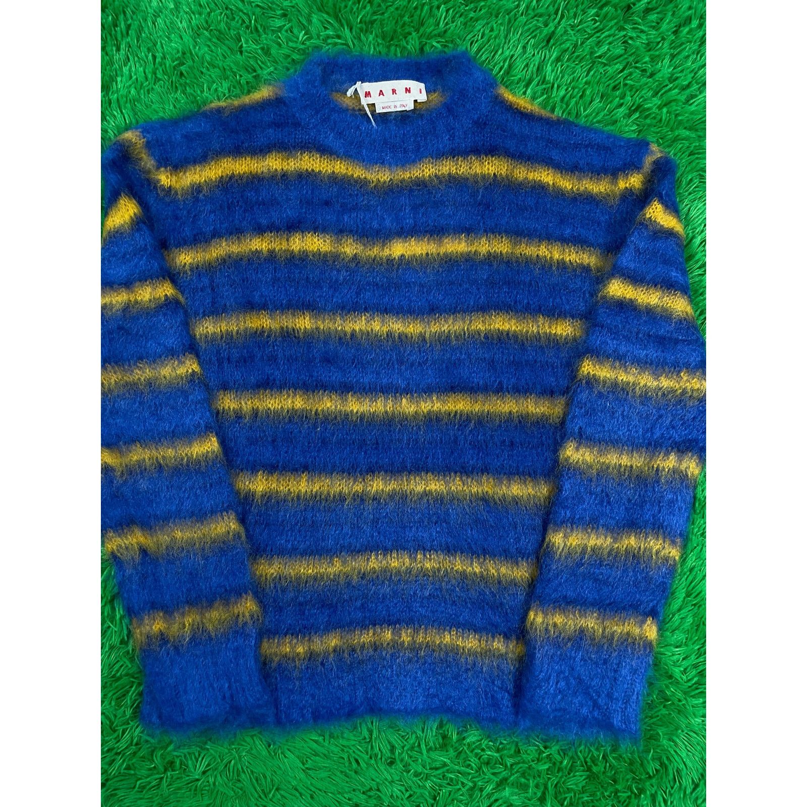 Marni Marni Fuzzy Wuzzy Crewneck Navy Orange 52 New Size US L / EU 52-54 / 3 - 1 Thumbnail