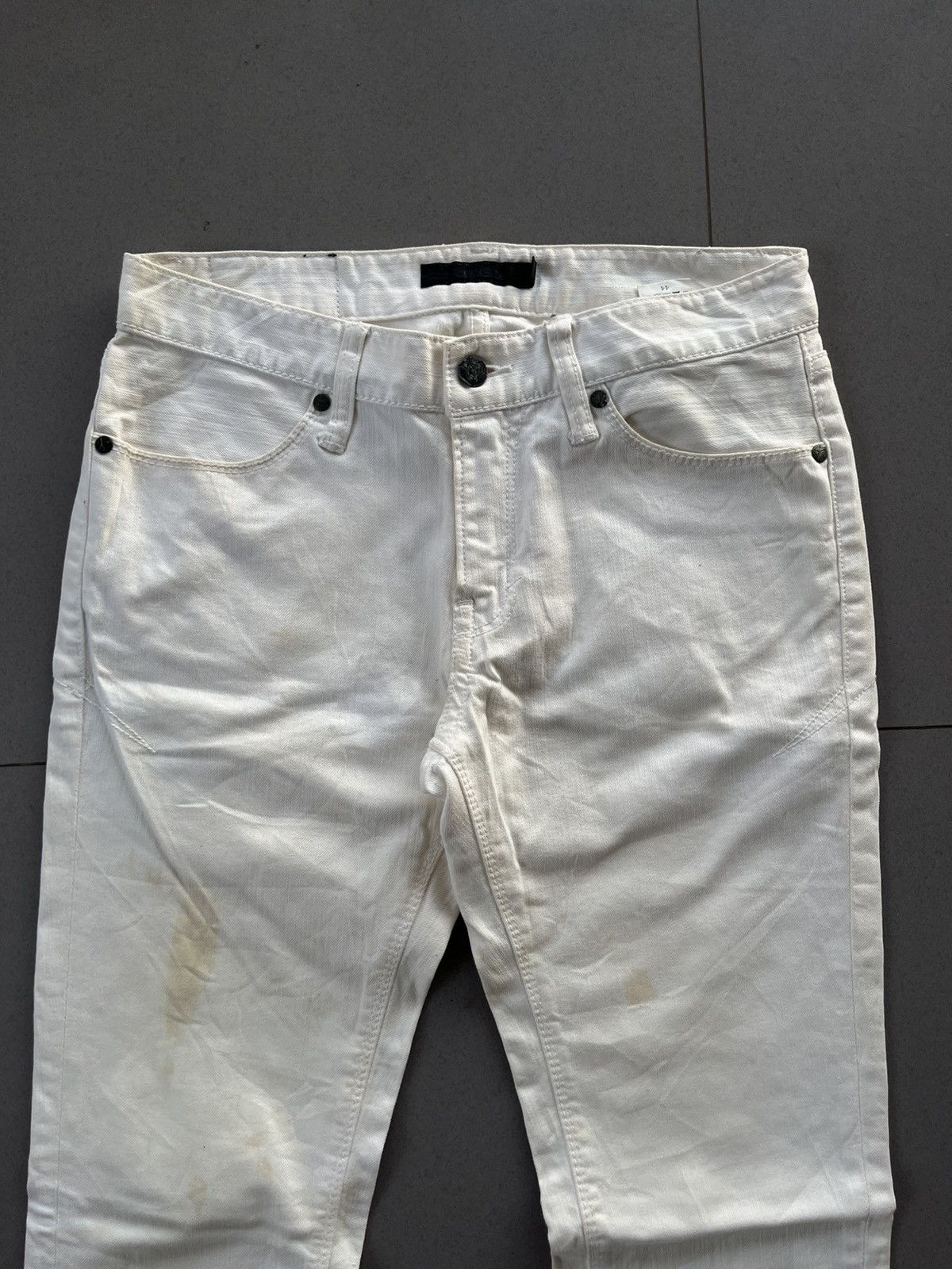 14th Addiction JAPANESE FUGA 2000s VINTAGE DENIM WHITE PANTS JEANS VKEI Size US 29 - 3 Thumbnail