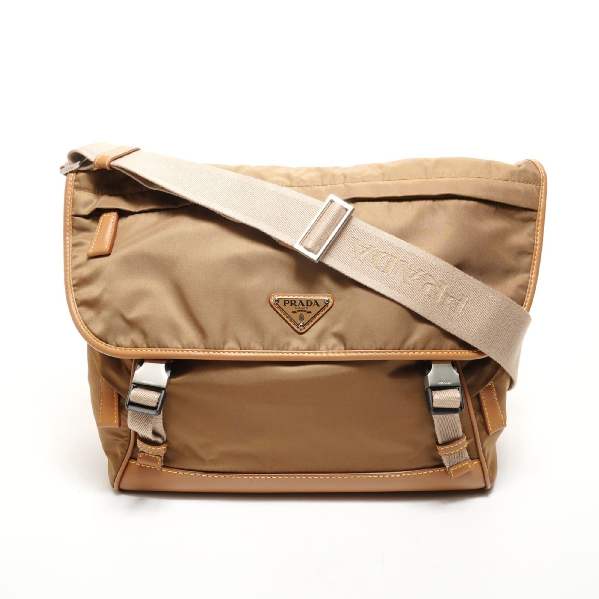 Prada Prada Re-Nylon Shoulder Bag, Beige, 2VD052 Size ONE SIZE - 1 Thumbnail