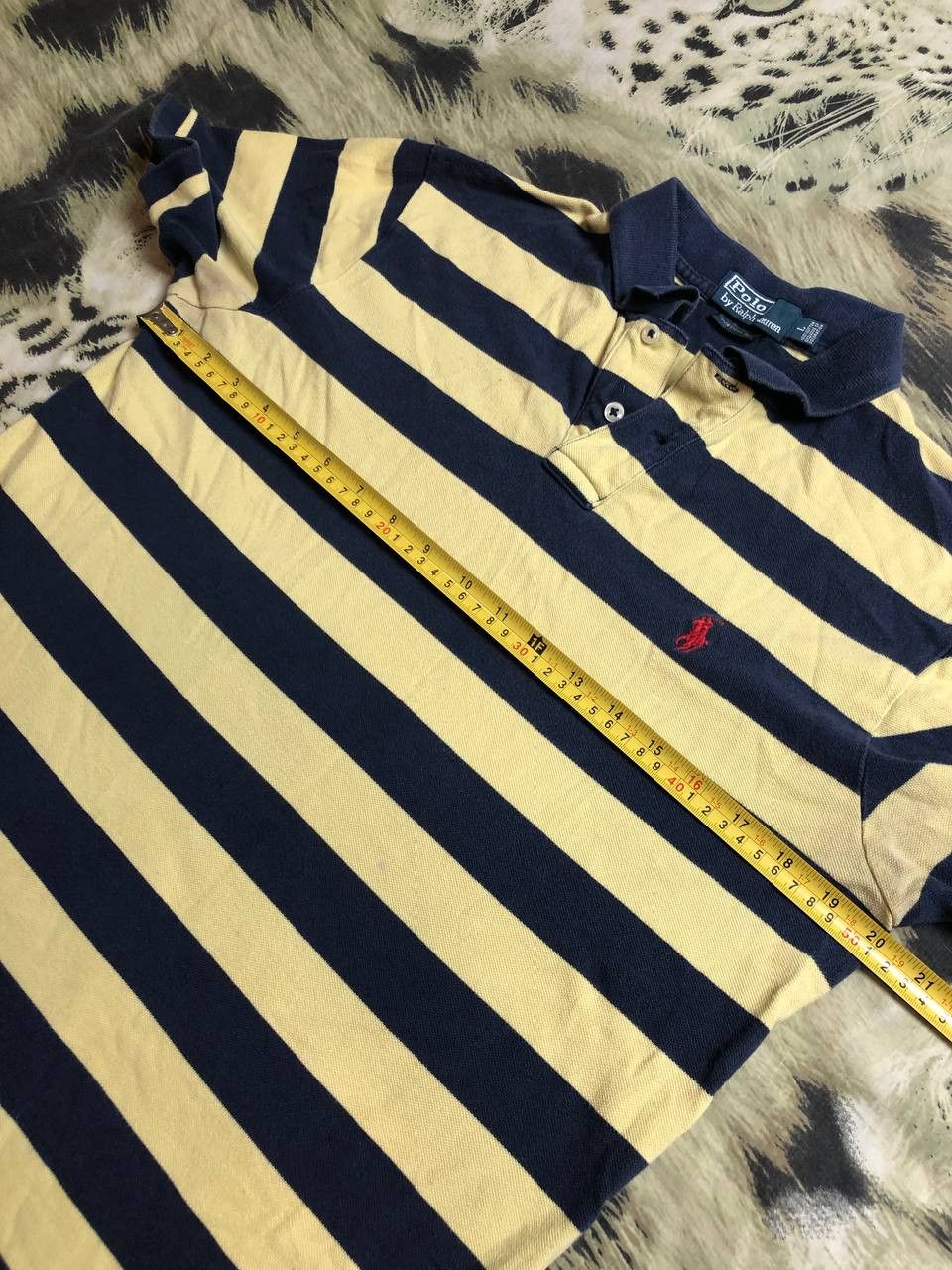 Polo Ralph Lauren Polo Ralph Lauren Short Sleeve Polo Short Navy Striped Size US L / EU 52-54 / 3 - 8 Thumbnail