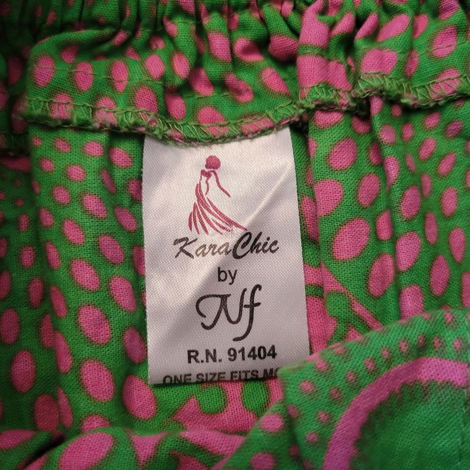 Other KaraChic Green Pink Psychedelic Skirt Pockets OS Full Circle Size 28" / US 6 / IT 42 - 3 Thumbnail