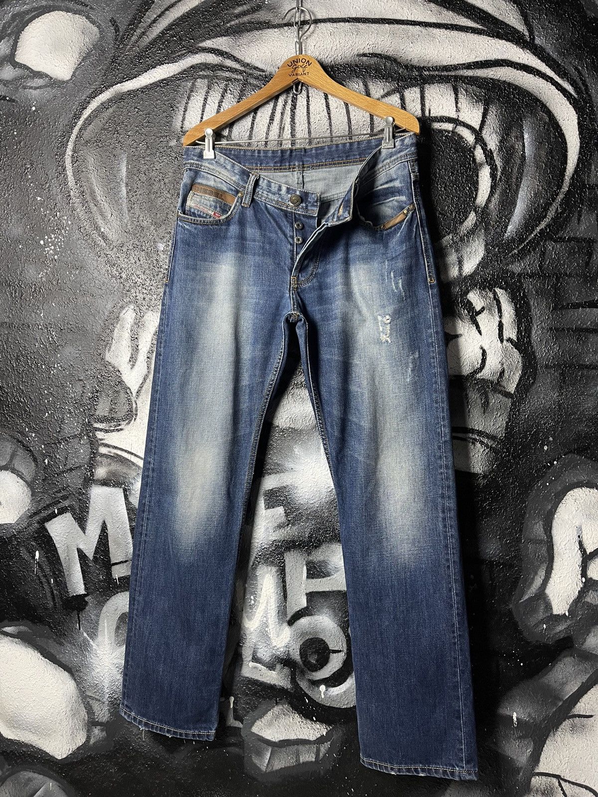 Diesel Diesel Y2K Faded Blue Denim Straight Jeans Size W33 L34 Size US 33 - 1 Thumbnail