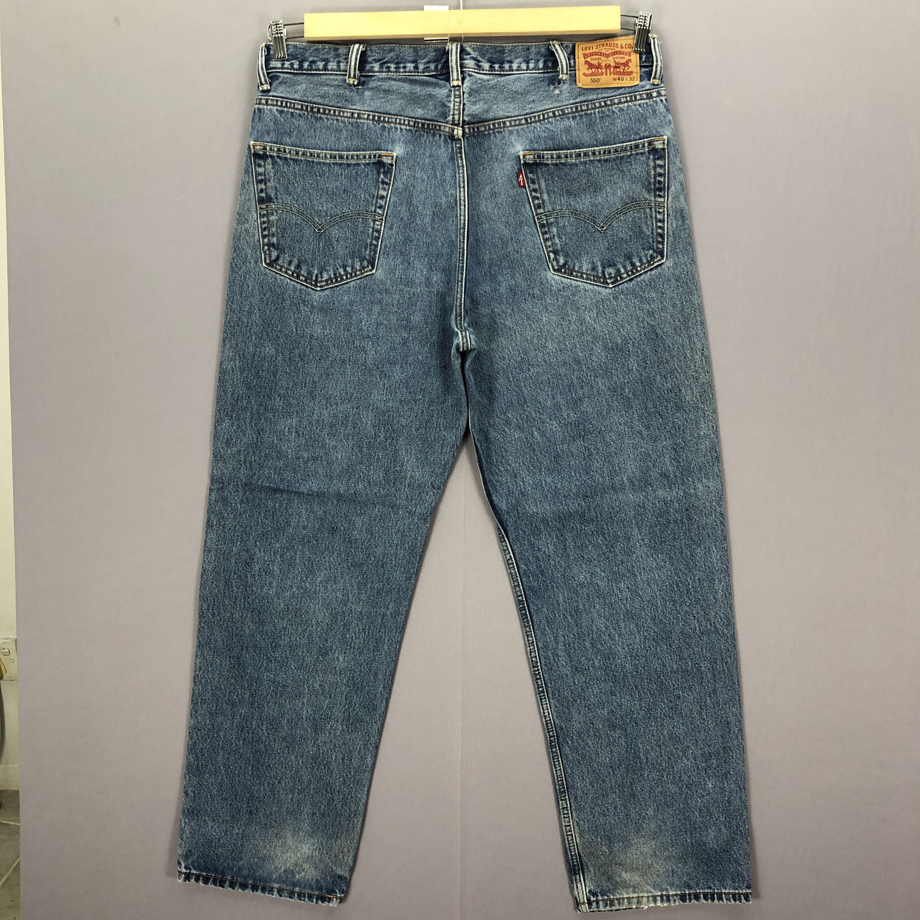 Levi's Vintage Y2K Levis 550 Faded Jeans Levi's Stonewash Denim Size US 38 / EU 54 - 2 Thumbnail