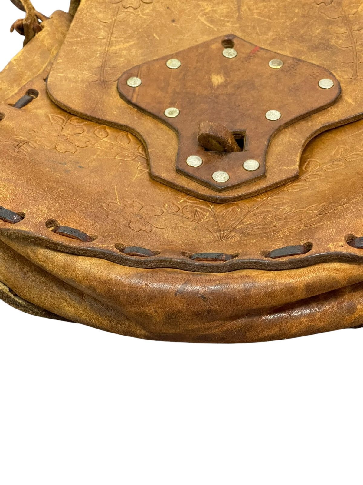 Genuine Leather Full Leather Patina Unknown Handmade Shoulder Bag 9🟩 Size ONE SIZE - 7 Thumbnail