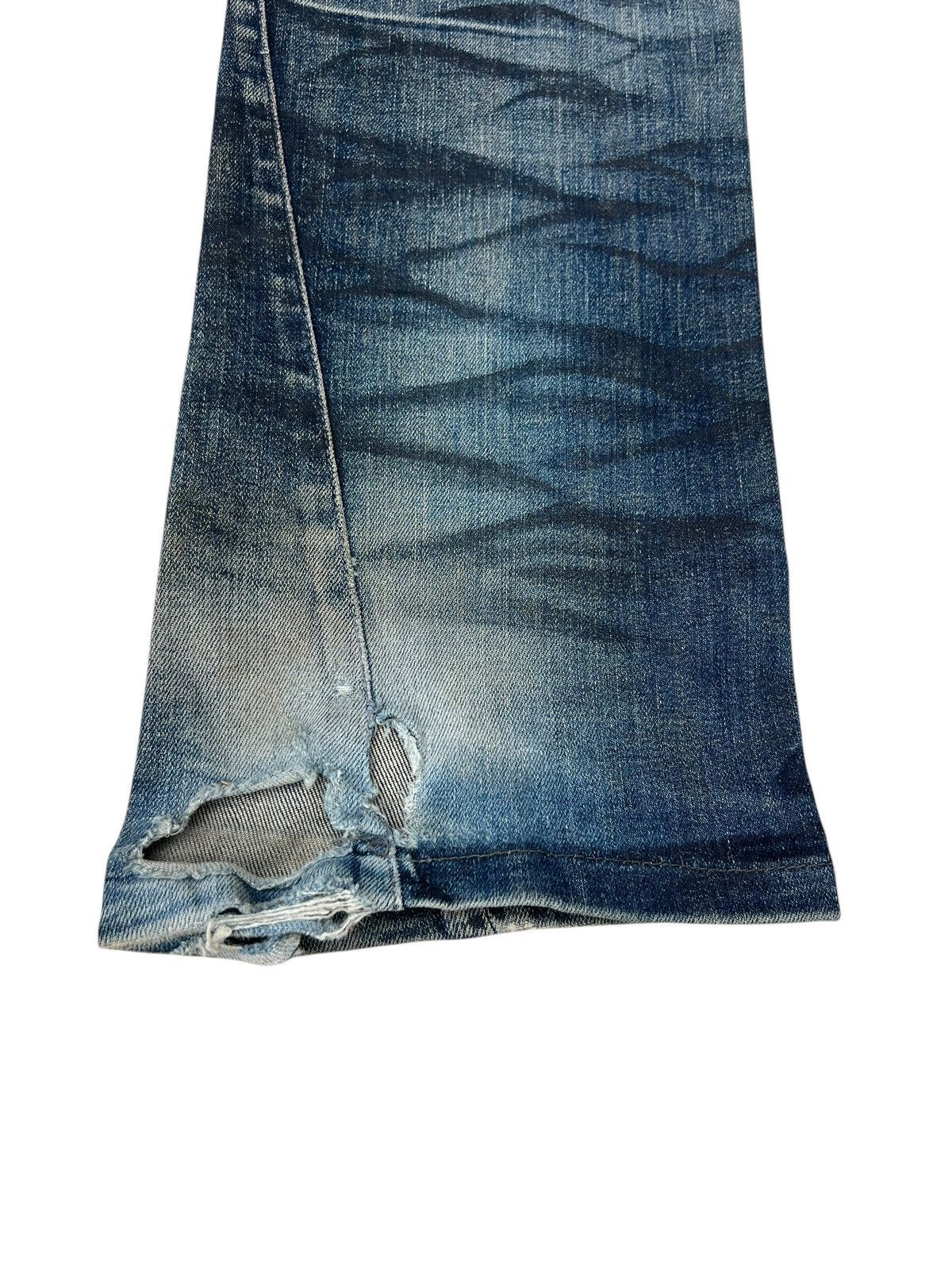 Tornado Mart Trashed Tornado Mart Japan Dirty Muddy Denim Jeans Distress Size US 33 - 20 Thumbnail