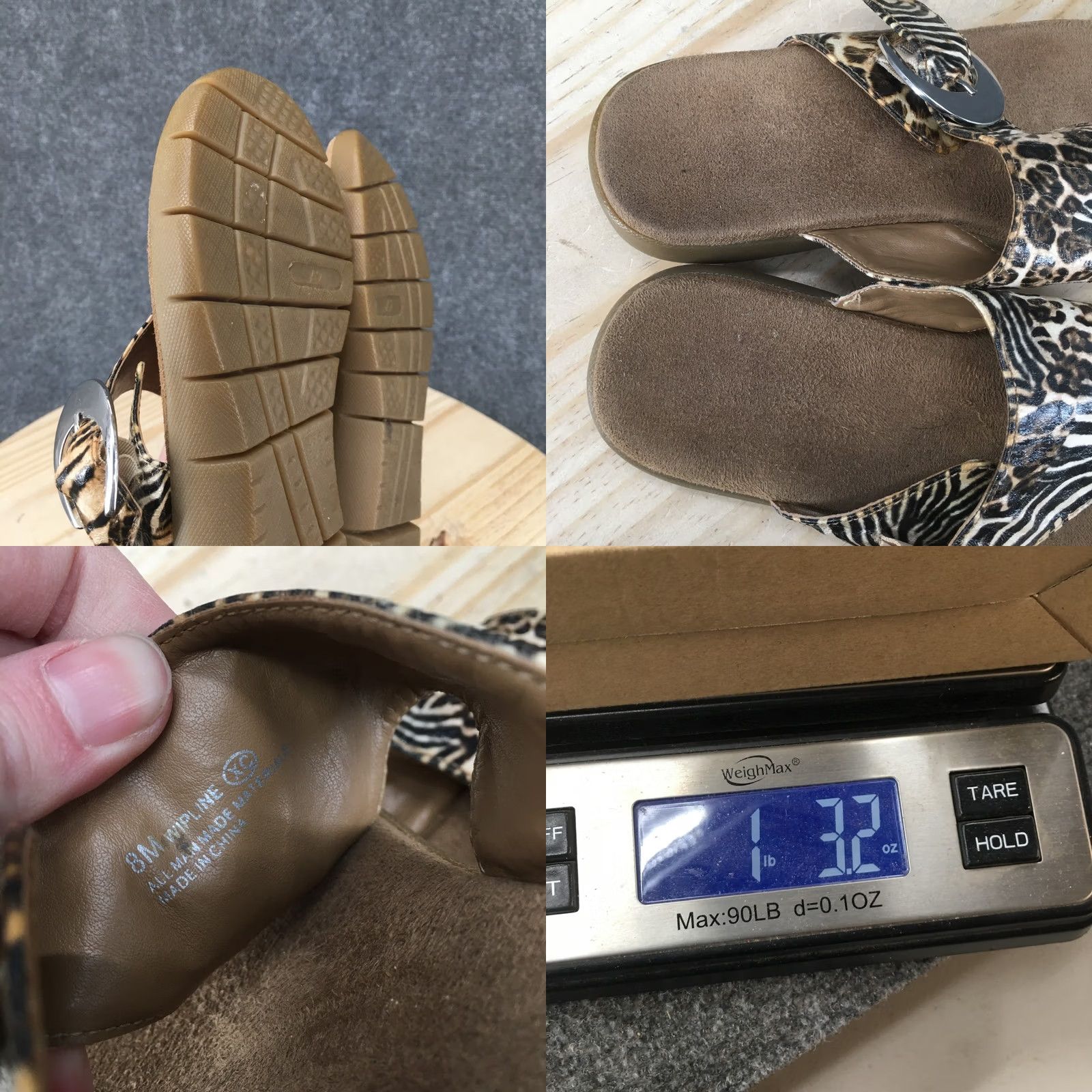 Vintage Aerosoles Sandals Womens 8 M Flip Flop Cheetah Animal Print T Strap Casual Size US 8 / IT 38 - 9 Thumbnail