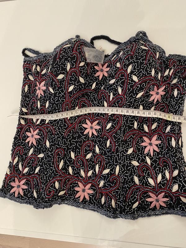 Vintage Beaded silk corset sz S made in India new Size S / US 4 / IT 40 - 6 Thumbnail
