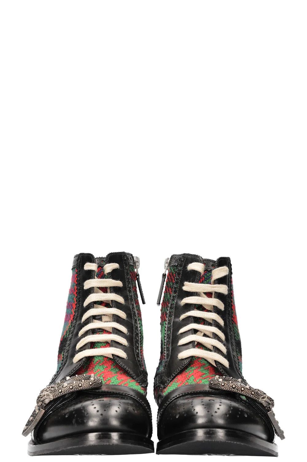 Gucci o1tko11025 Tartan Brogue Ankle Boots in Multicolor Size US 7 / EU 40 - 5 Thumbnail