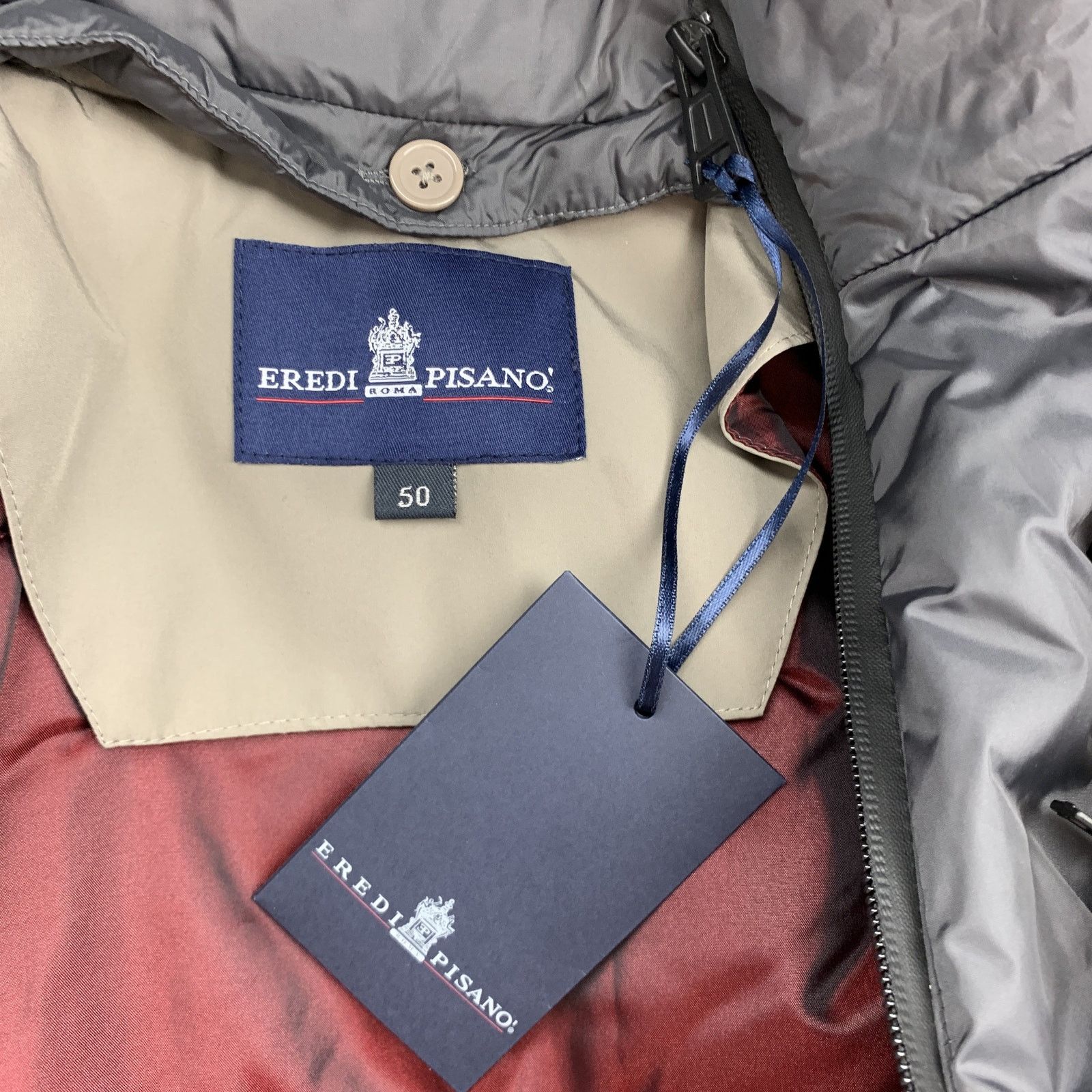 Eredipisano EREDI PISANO M Khaki Beige Padded Pocket Winter Jacket Size US M / EU 48-50 / 2 - 8 Thumbnail
