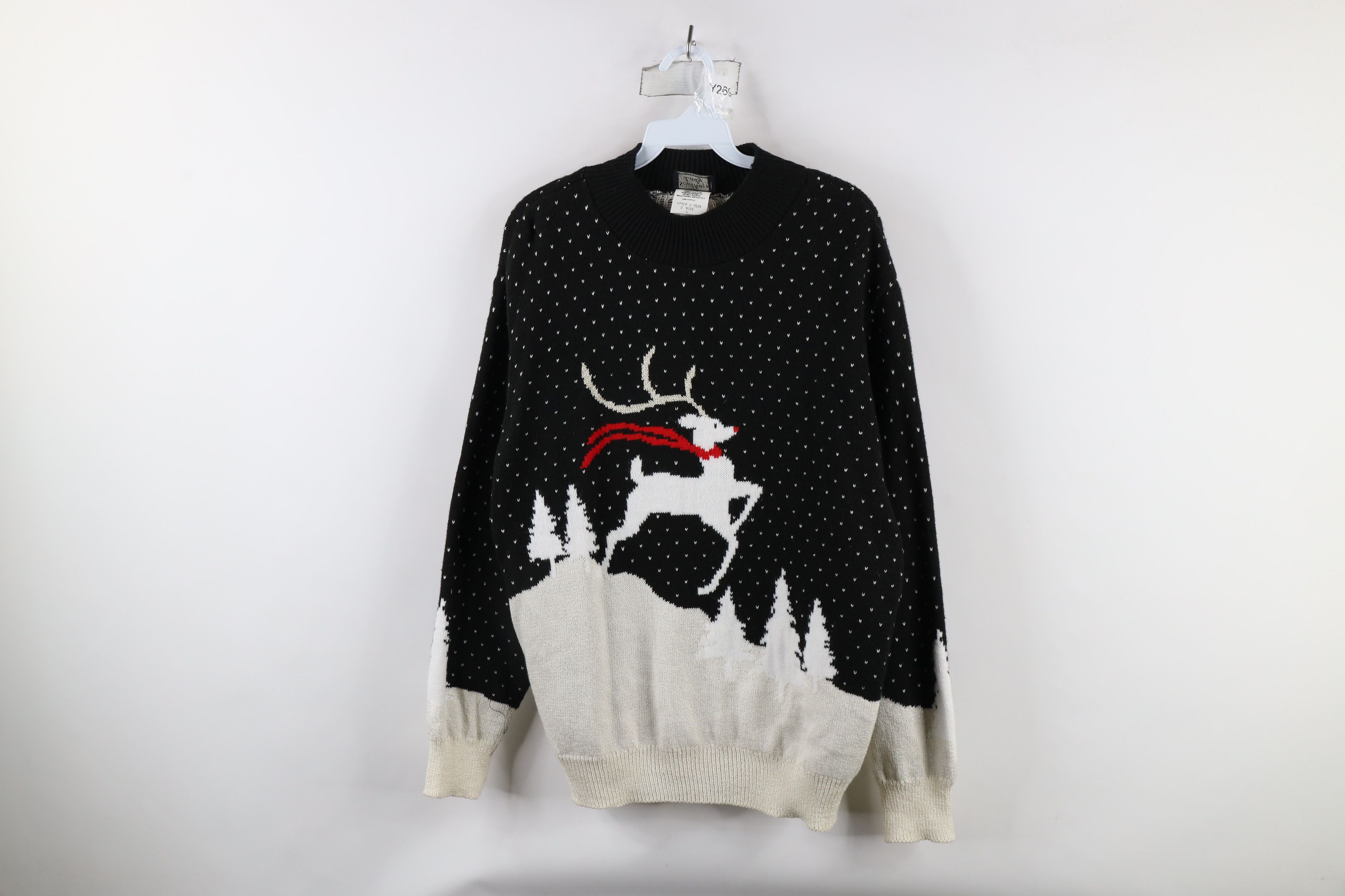 Vintage Vintage 90s Streetwear All Over Print Knit Sweater USA Size L / US 10 / IT 46 - 1 Thumbnail