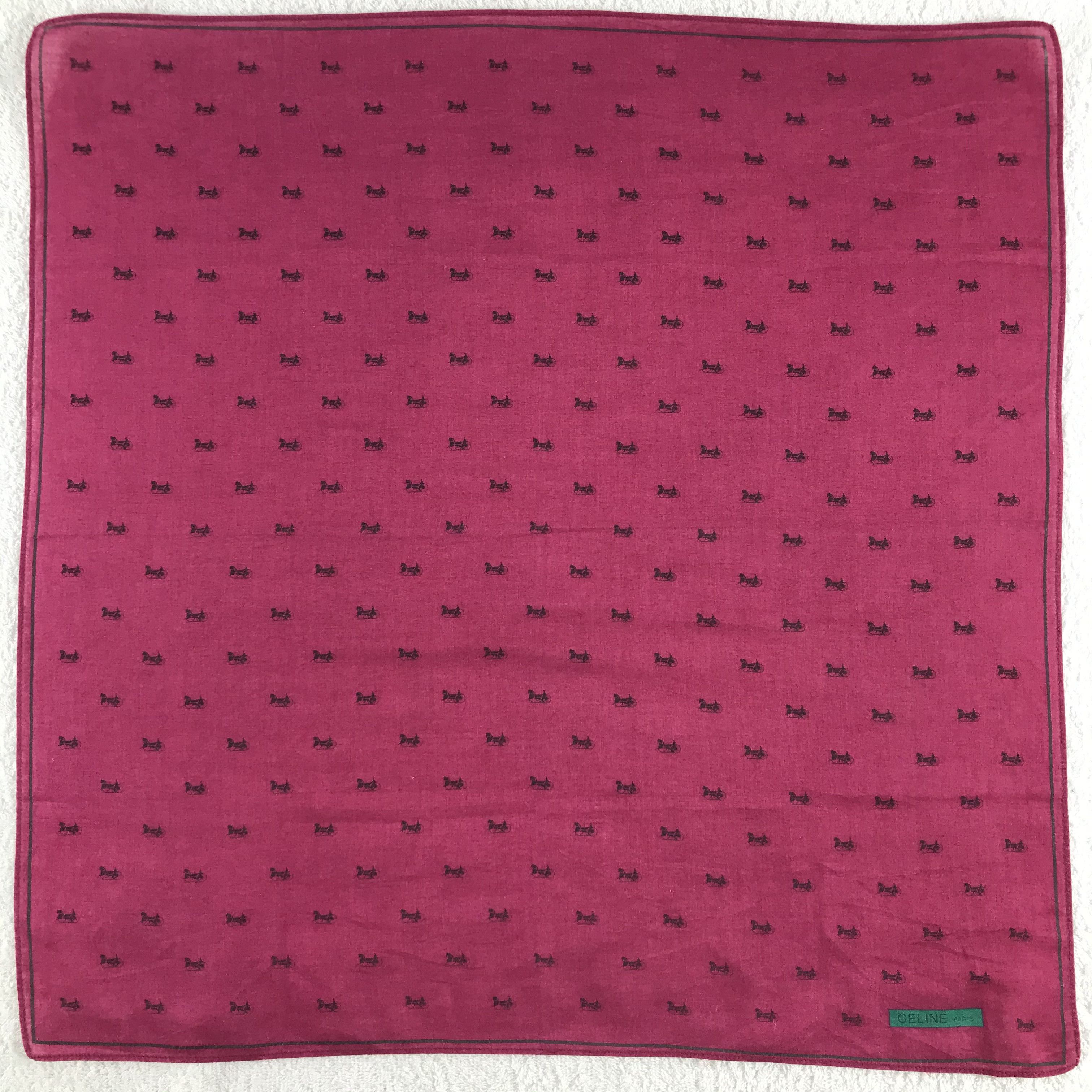 Celine × Vintage Celine Bandana / Handkerchief / Neckerchief - S365 Size ONE SIZE - 1 Thumbnail