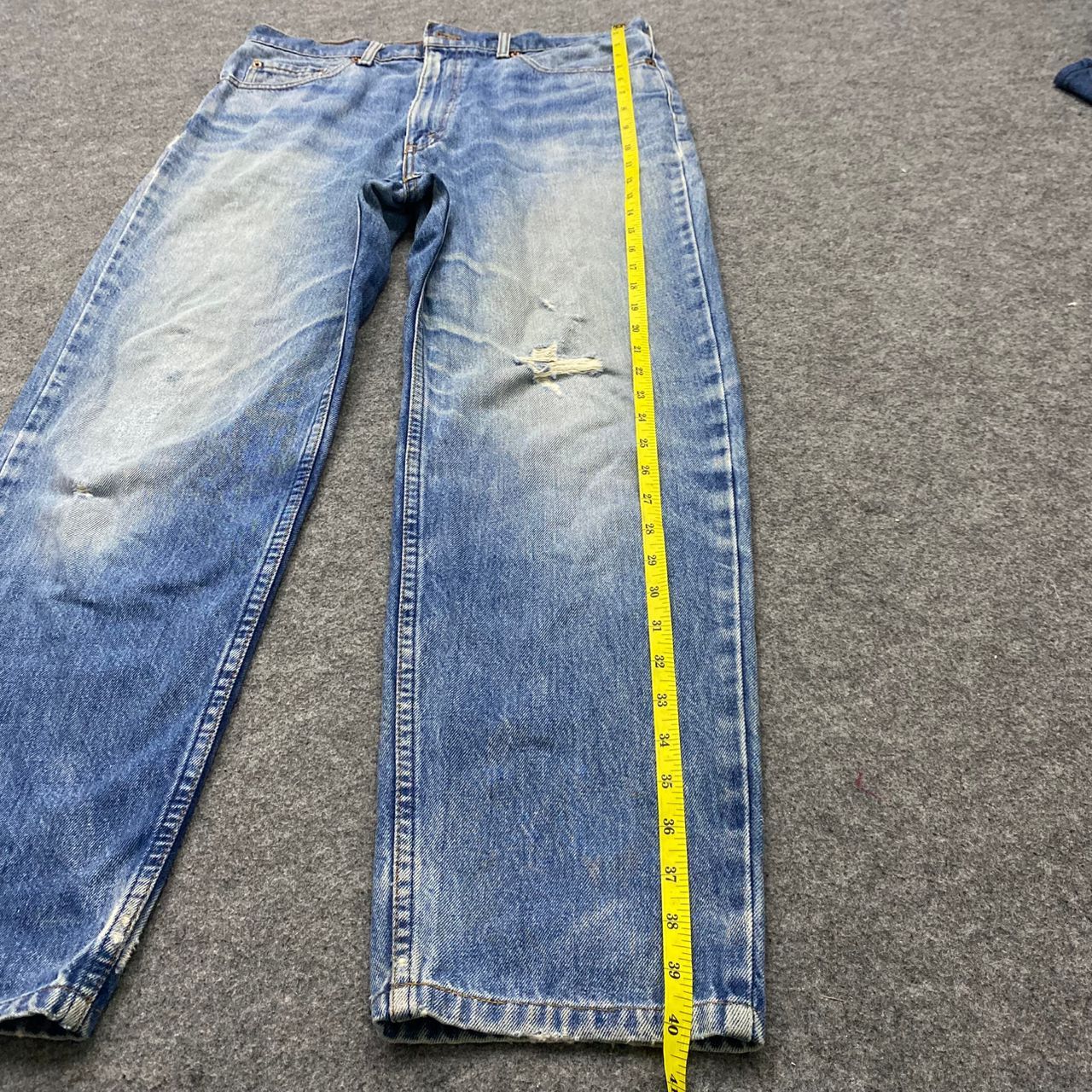 Levi's 💥Vintage 90s Levis Distressed Denim Kurt Cobain Style Size US 34 / EU 50 - 3 Thumbnail