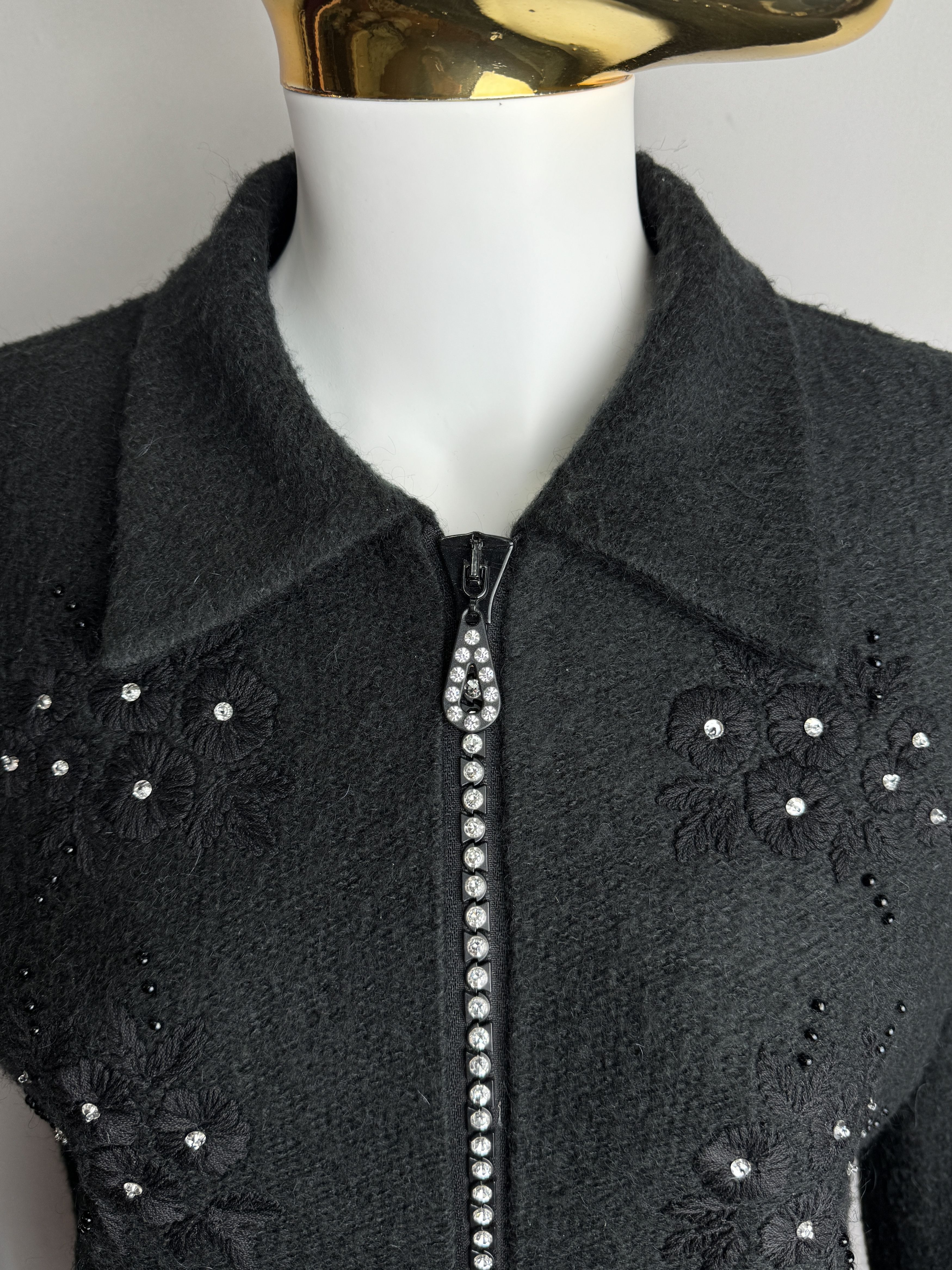 Swarovski Vintage Swarovski embellished women’s wool-mohair jacket Size L / US 10 / IT 46 - 6 Thumbnail
