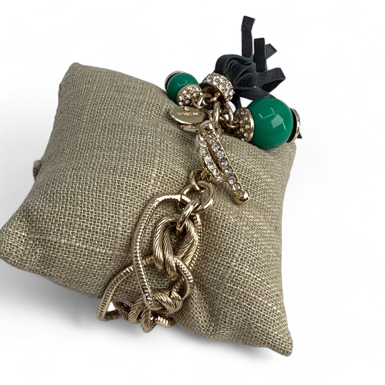 Ann Taylor Ann Taylor Charm Bracelet Gold Tone Chain Rhinestone Tassel Size ONE SIZE - 6 Thumbnail