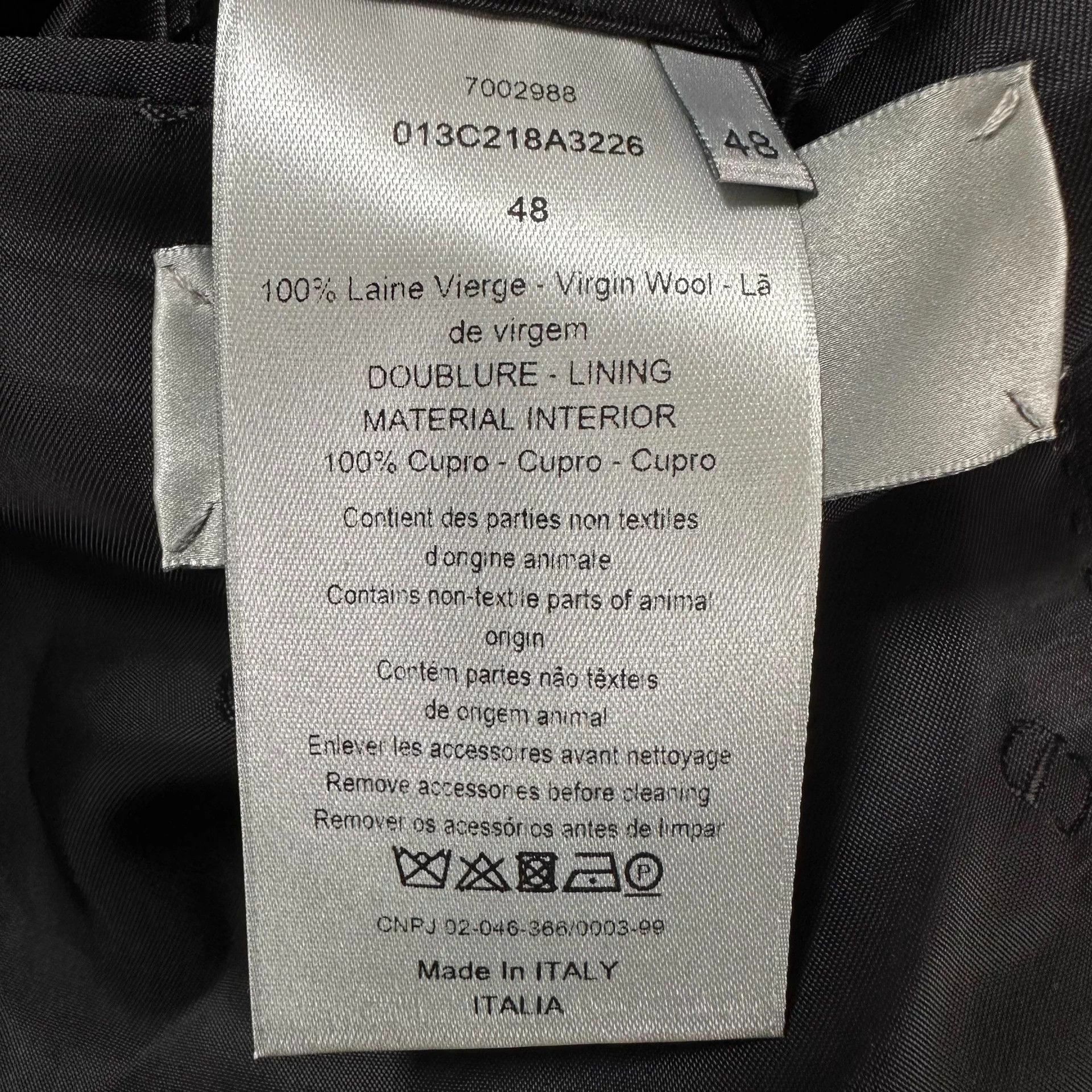 Dior Dior Black Rhinestone Bee Wool Tuxedo Jacket 48 Size 48L - 5 Thumbnail