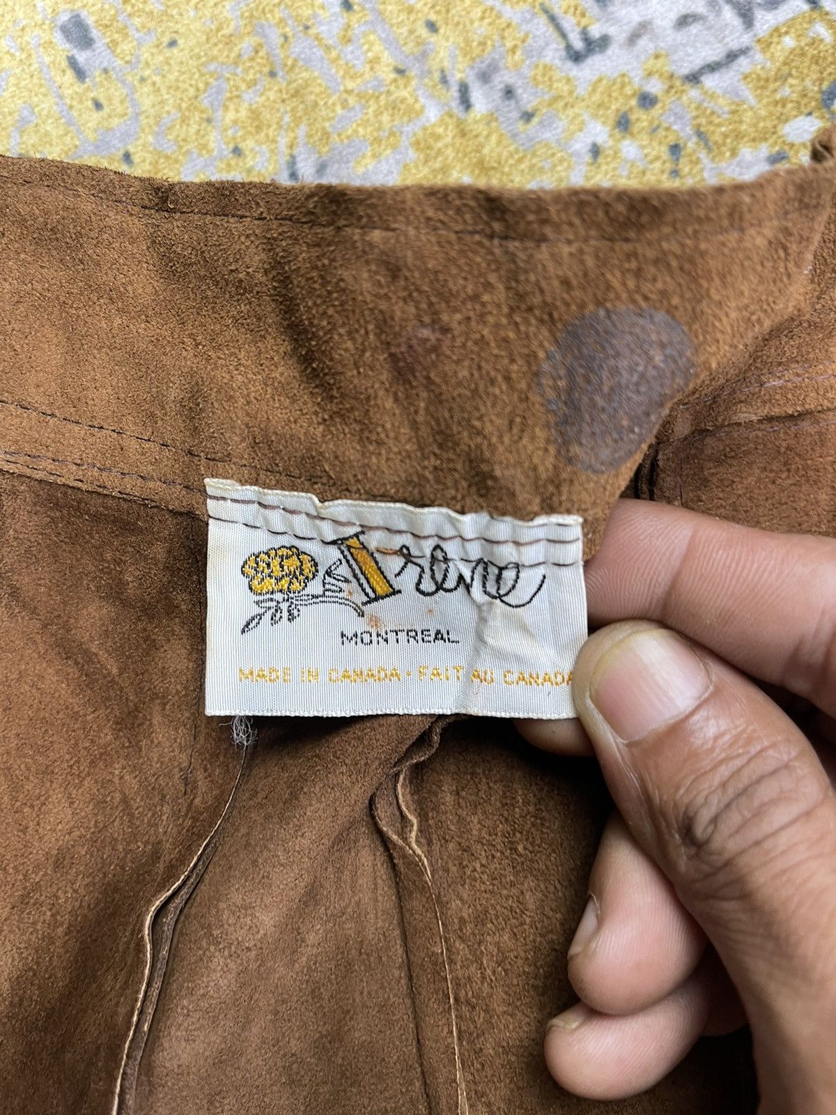 Leather Vintage Suede Leather Button Wrap Flared Skirt Size 27" / US 4 / IT 40 - 10 Thumbnail
