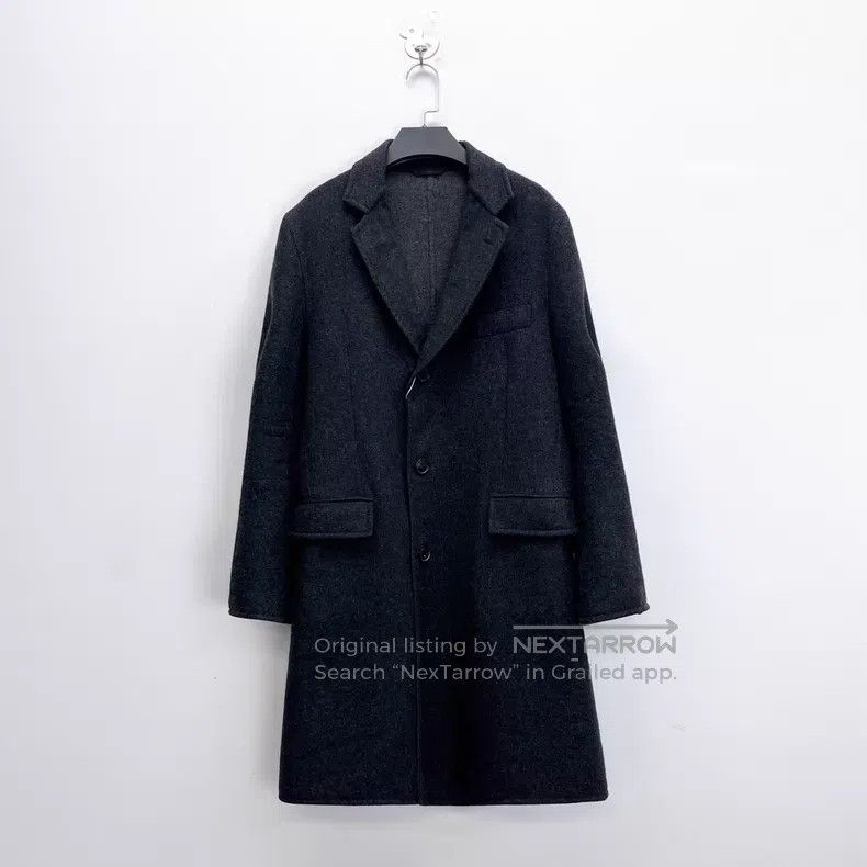 Hermes Hermes Black Gray Multi-Pocket Single-Breasted Wool Overco Size US L / EU 52-54 / 3 - 1 Thumbnail