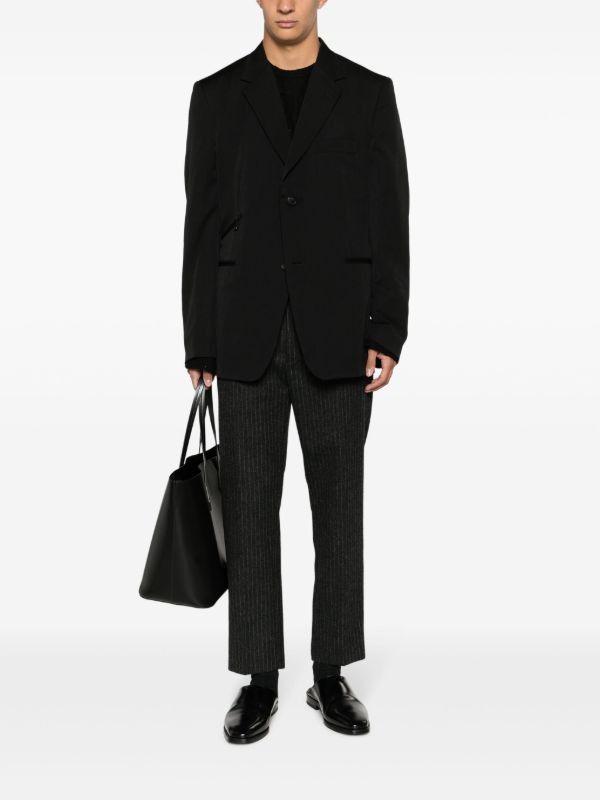 Yohji Yamamoto Yohji Yamamoto single-breasted wool blazer Size 40L - 2 Thumbnail