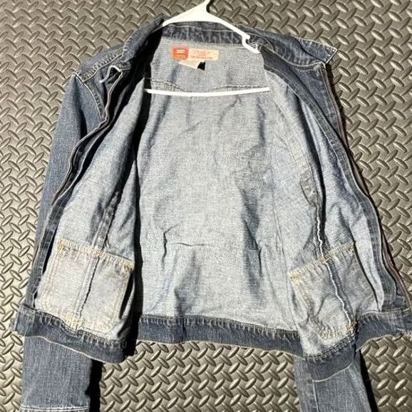 Faded Glory Faded Glory Jean Jacket Women's Blue L Stretch Buckle Pocket Size 36" / US 14 / IT 50 - 3 Thumbnail