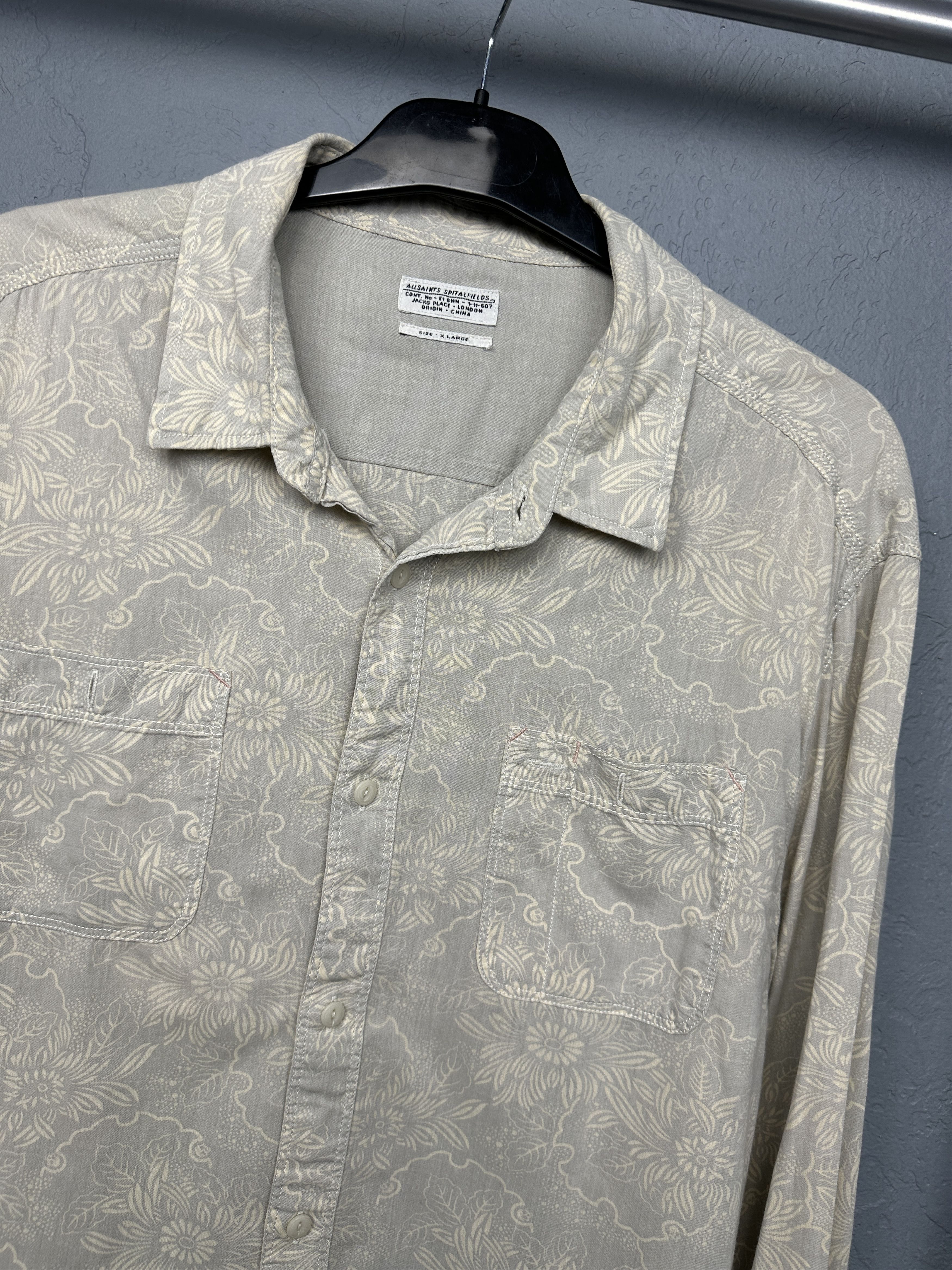 Allsaints Allsaints Mens Oceanside Long Sleeve Shirt Size US XL / EU 56 / 4 - 2 Thumbnail