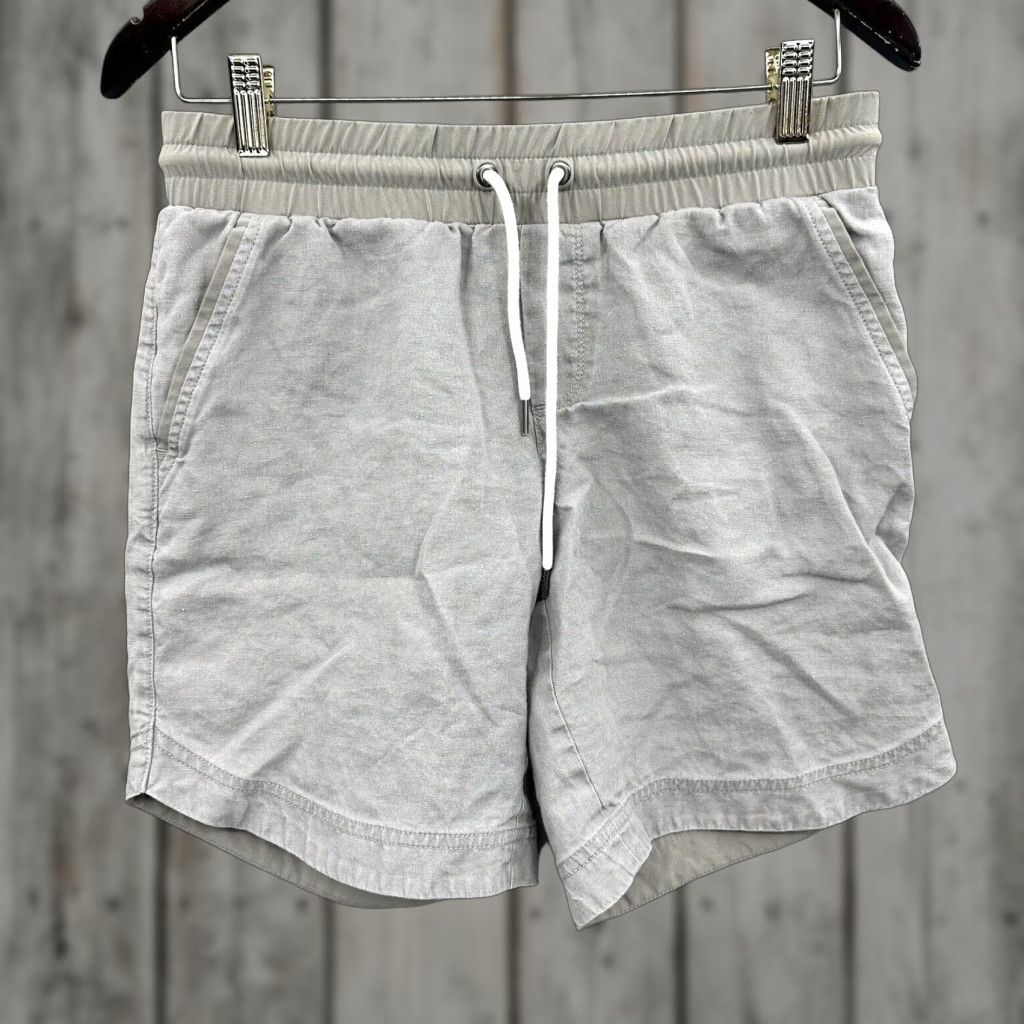 Athleta Athleta Womens Shorts 2 Gray Linen Beachside Elastic Waist Pockets Boho 90s Style Women's Size 2 Adults Size 26" / US 2 / IT 38 - 1 Thumbnail