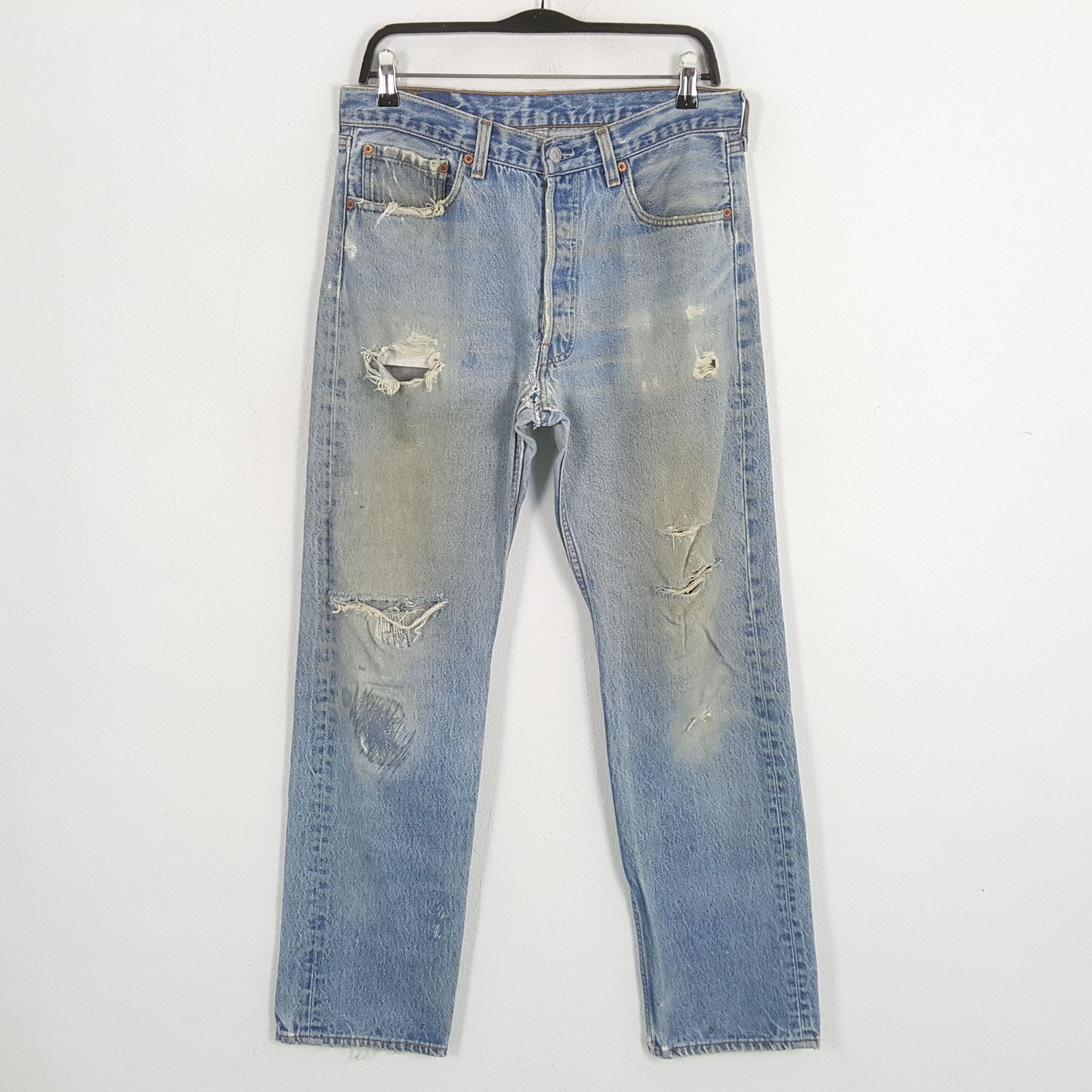 Levi's × Vintage LEVI'S 501 Daily Streetwear Style Distressed Jeans Size US 31 - 1 Thumbnail