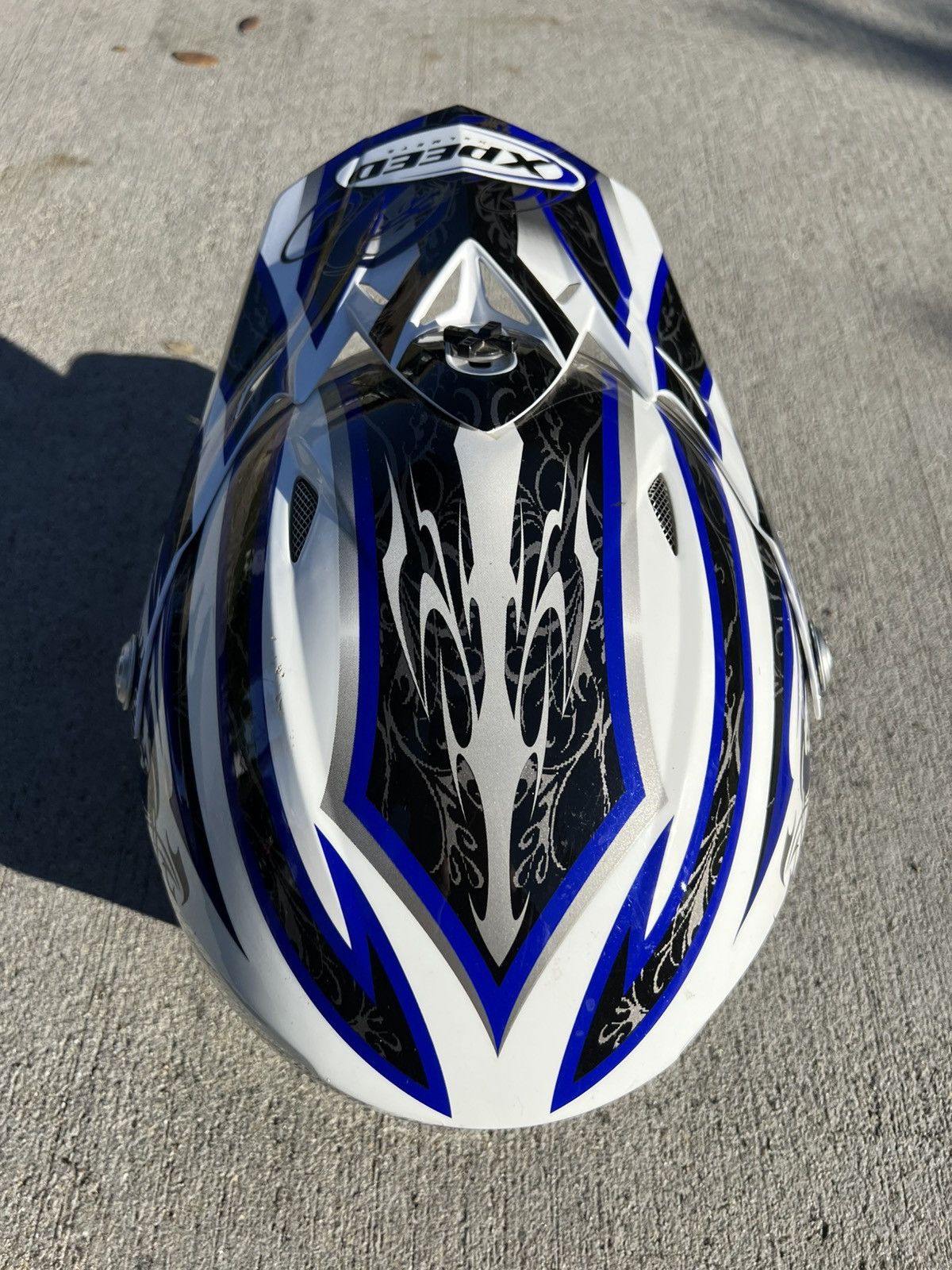 Vintage Y2K 2000’s VTG Vintage XSpeed Helmets Motorcycle Goth Helmet Size ONE SIZE - 4 Thumbnail