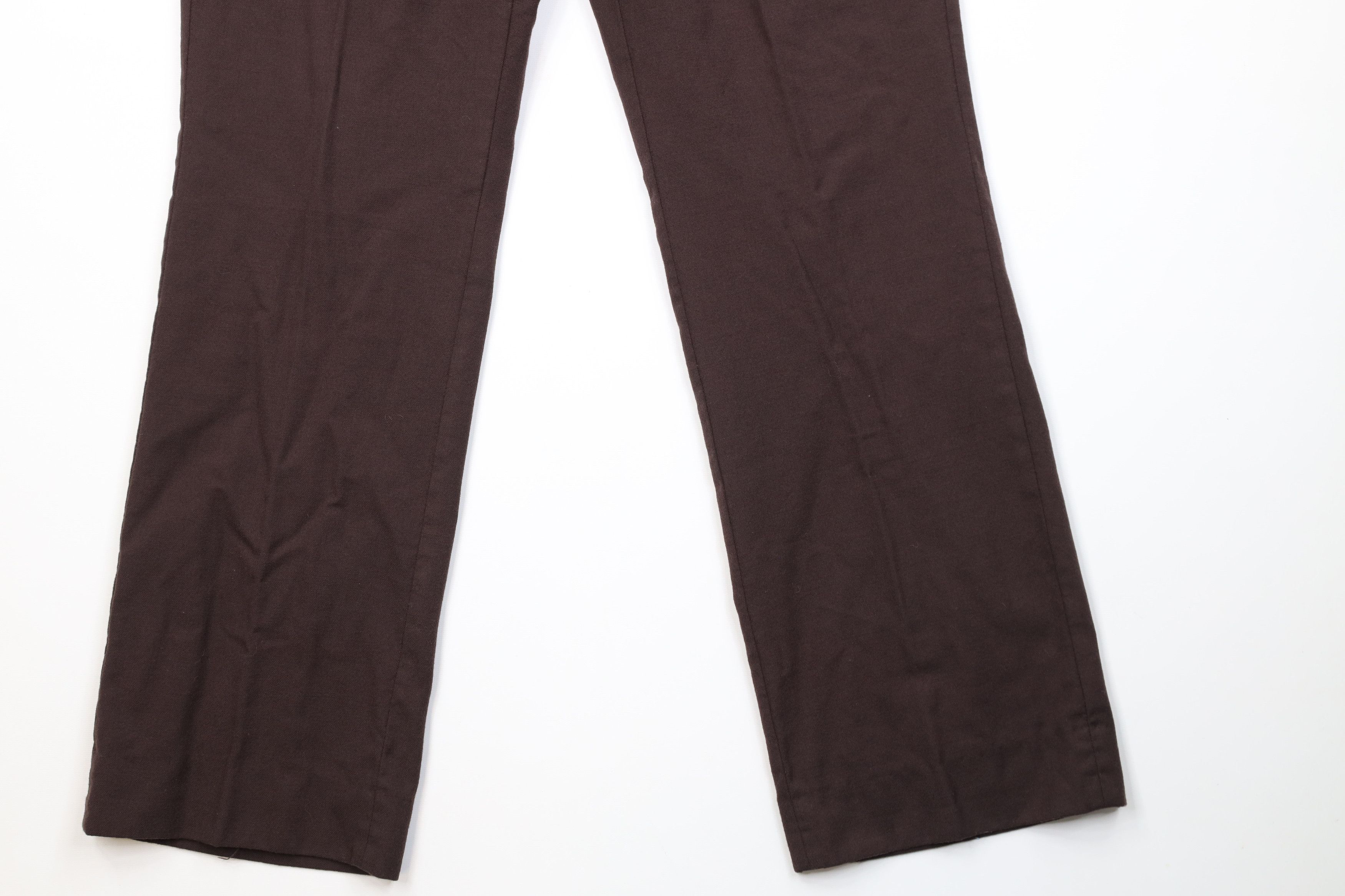 Vintage Vintage 70s Streetwear Wool Wide Leg Chino Pants Brown USA Size US 34 / EU 50 - 4 Thumbnail