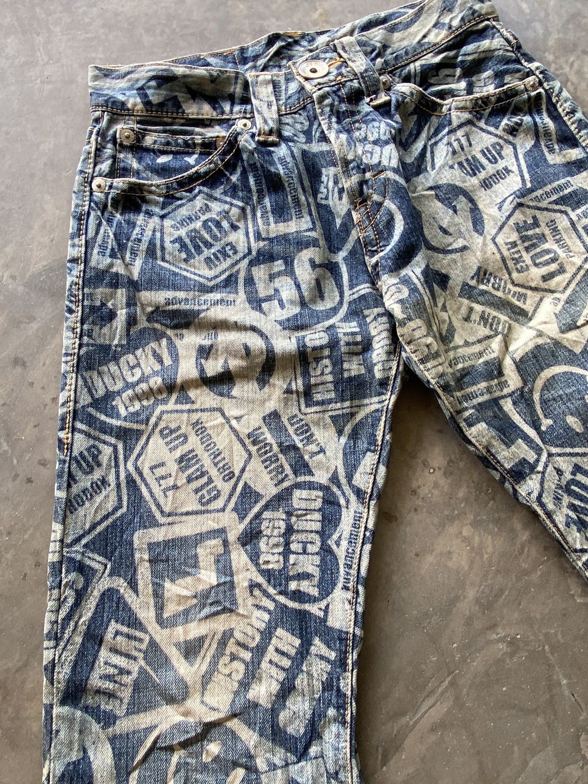 Hysteric Glamour × Japanese Brand × Tornado Mart 💥last call💥Japanese Co & Lu Jeans Fully Printed Glam Up 🔥 Size US 29 - 4 Thumbnail