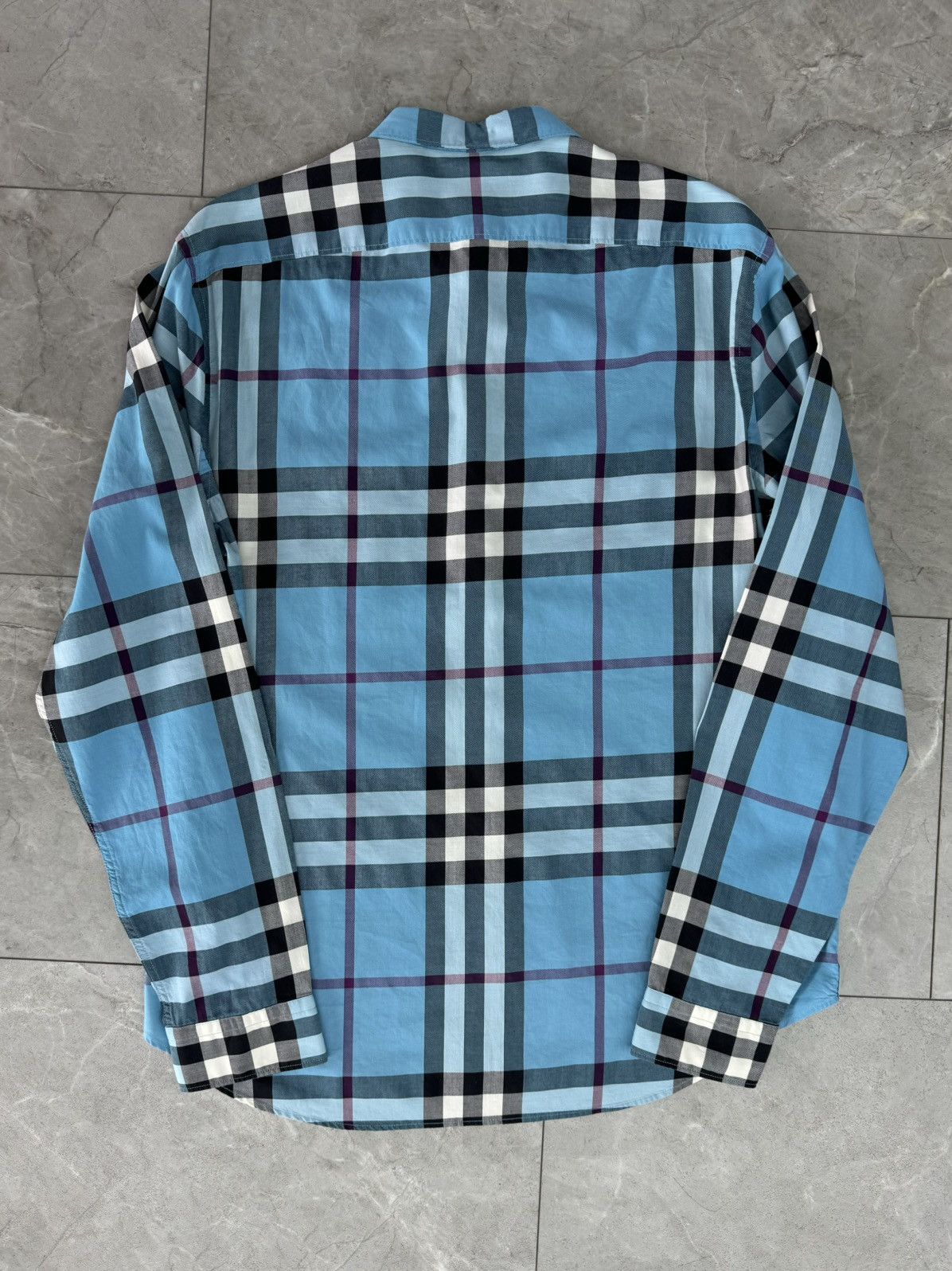 Burberry Burberry Brit Blue Nova Check Button Up Shirt Size US L / EU 52-54 / 3 - 3 Thumbnail