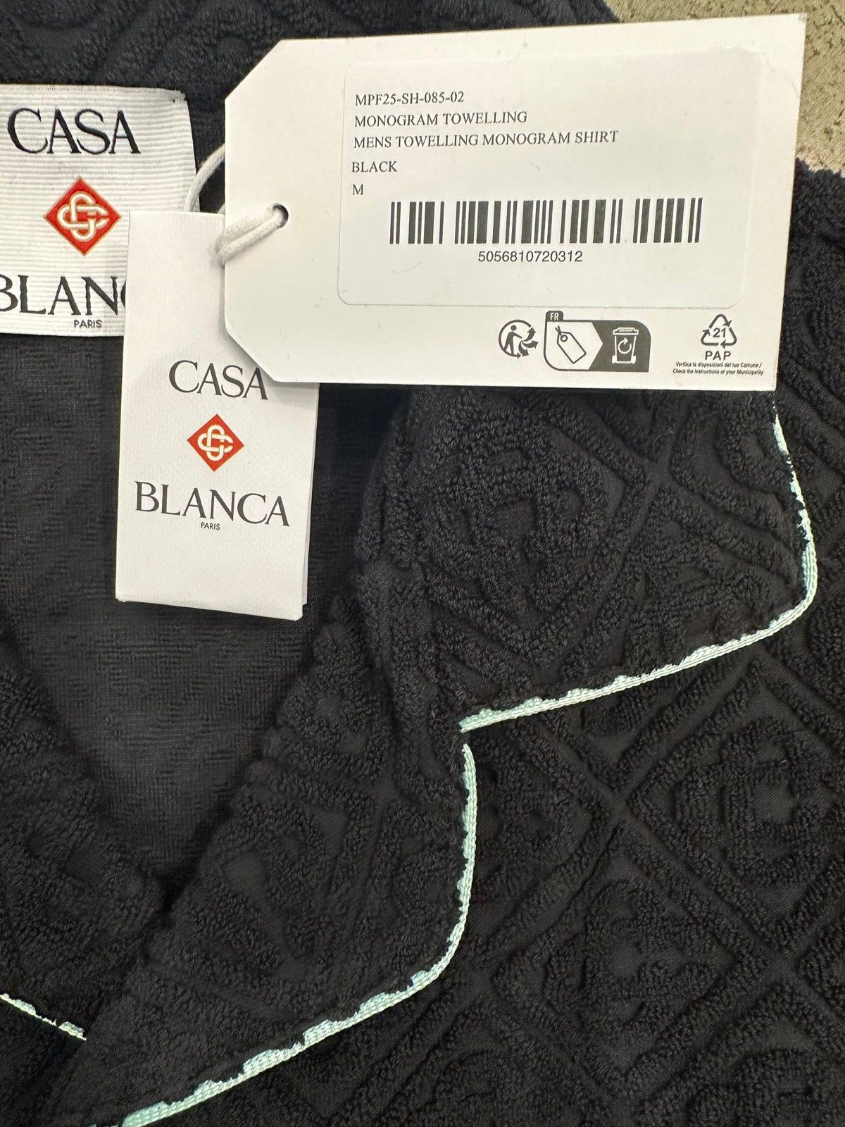 Casablanca CASABLANCA - Monogram Jacquard Towelling SS Shirt Size US M / EU 48-50 / 2 - 2 Thumbnail