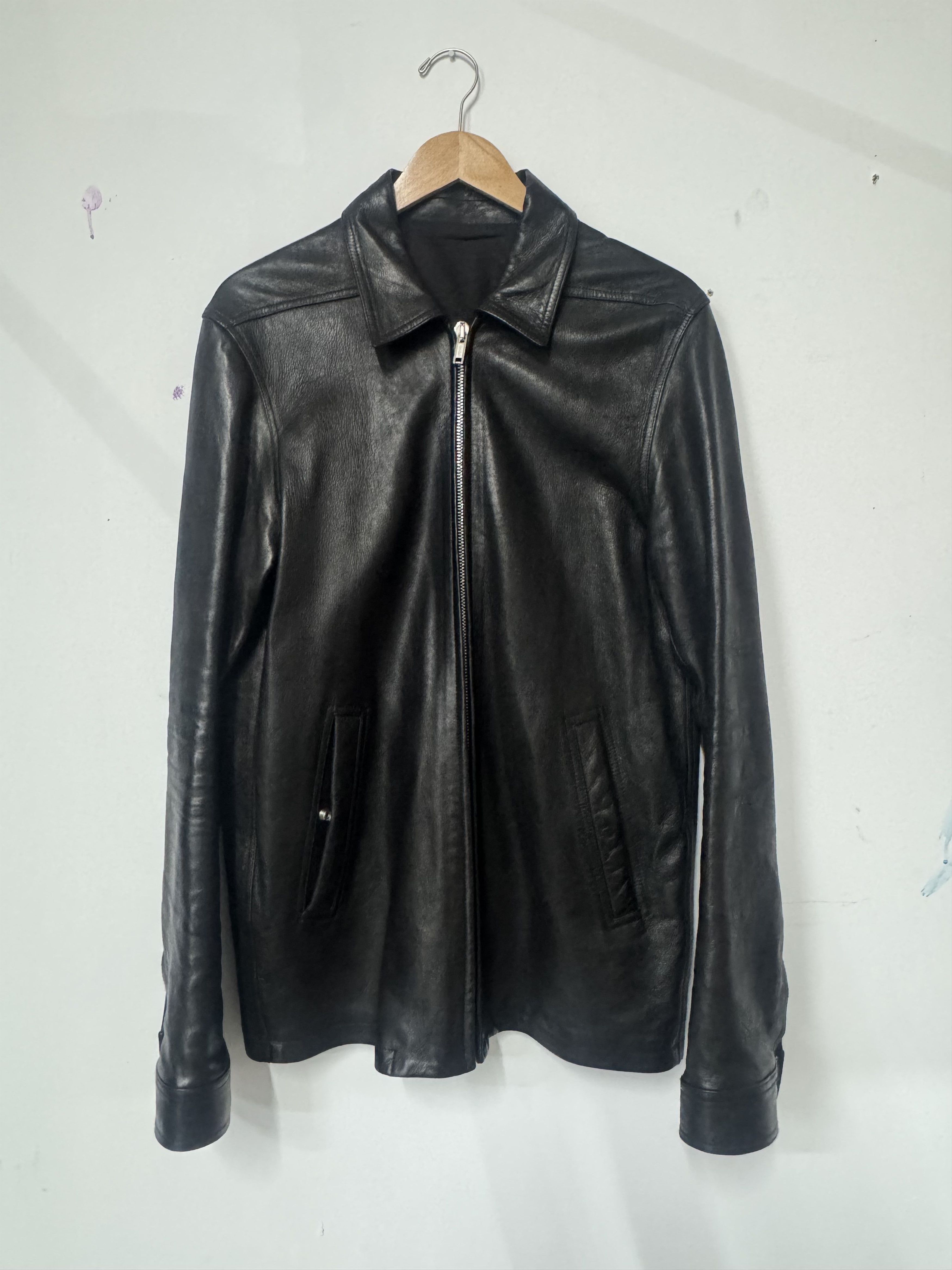 Rick Owens Rick Owens FW03 Brad Black Leather Zip Jacket – SOPU SYS 23 Size US S / EU 44-46 / 1 - 1 Thumbnail