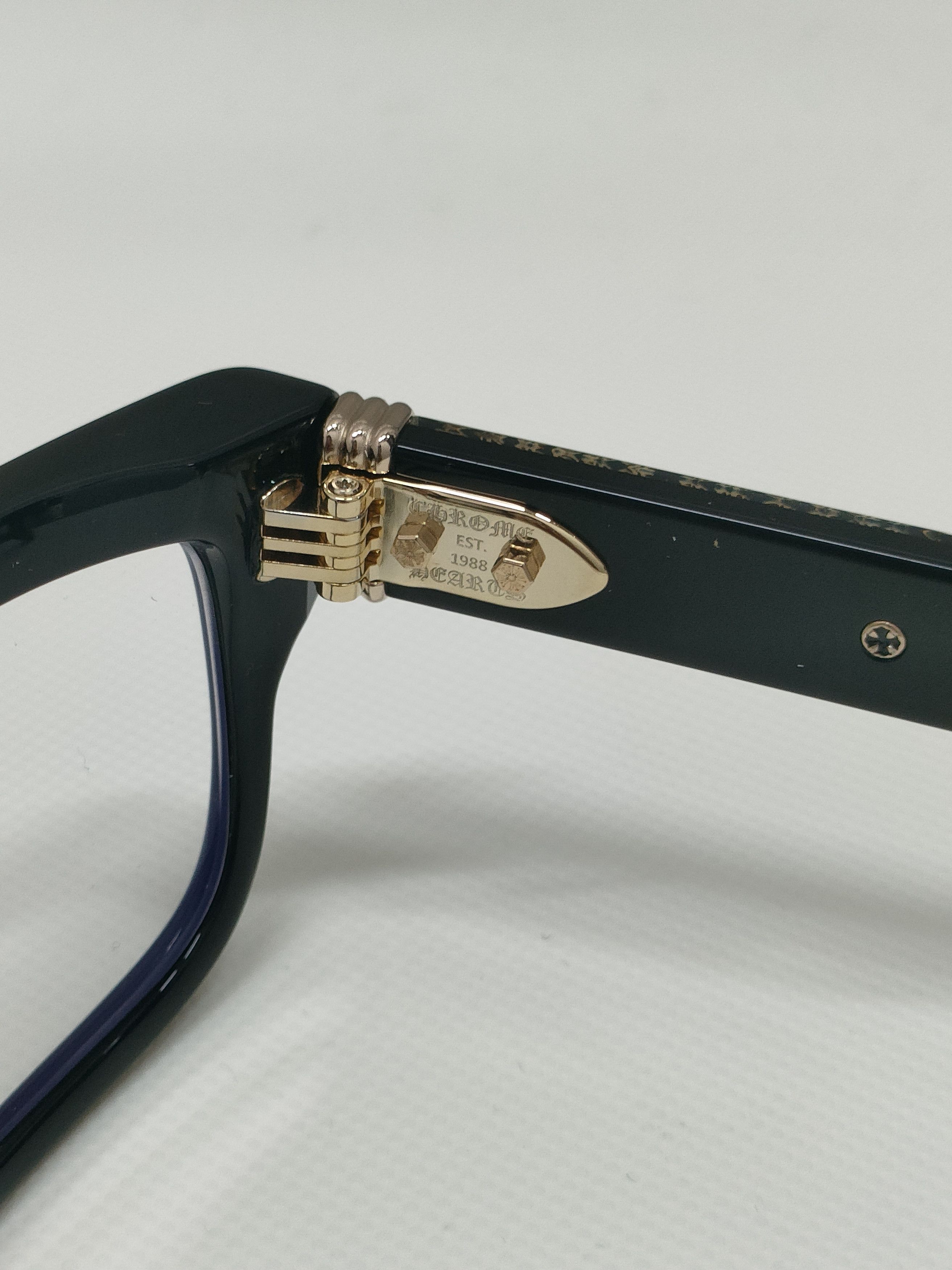 Chrome Hearts Chrome Hearts 2 Thick BK/GP Glasses Frame Size ONE SIZE - 10 Thumbnail