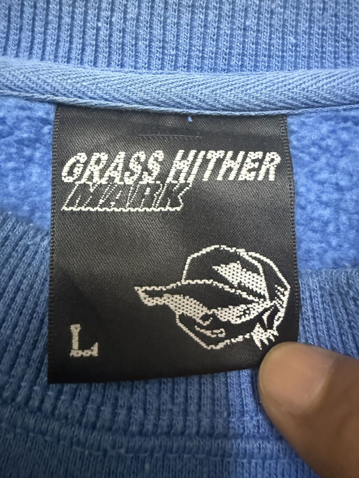 Japanese Brand Vintage Y2k Grass Hither Mark Graphic Sweatshirt Size US L / EU 52-54 / 3 - 7 Thumbnail