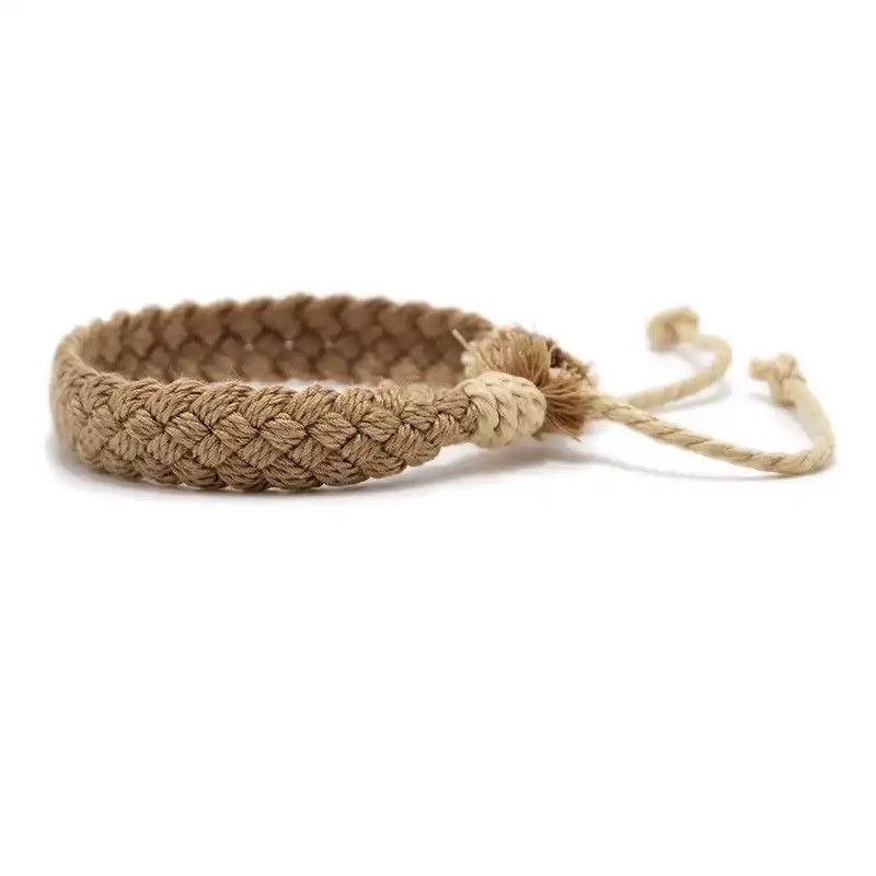 Vintage Handmade Vintage Cotton Rope Charm Bracelet Size ONE SIZE - 4 Thumbnail