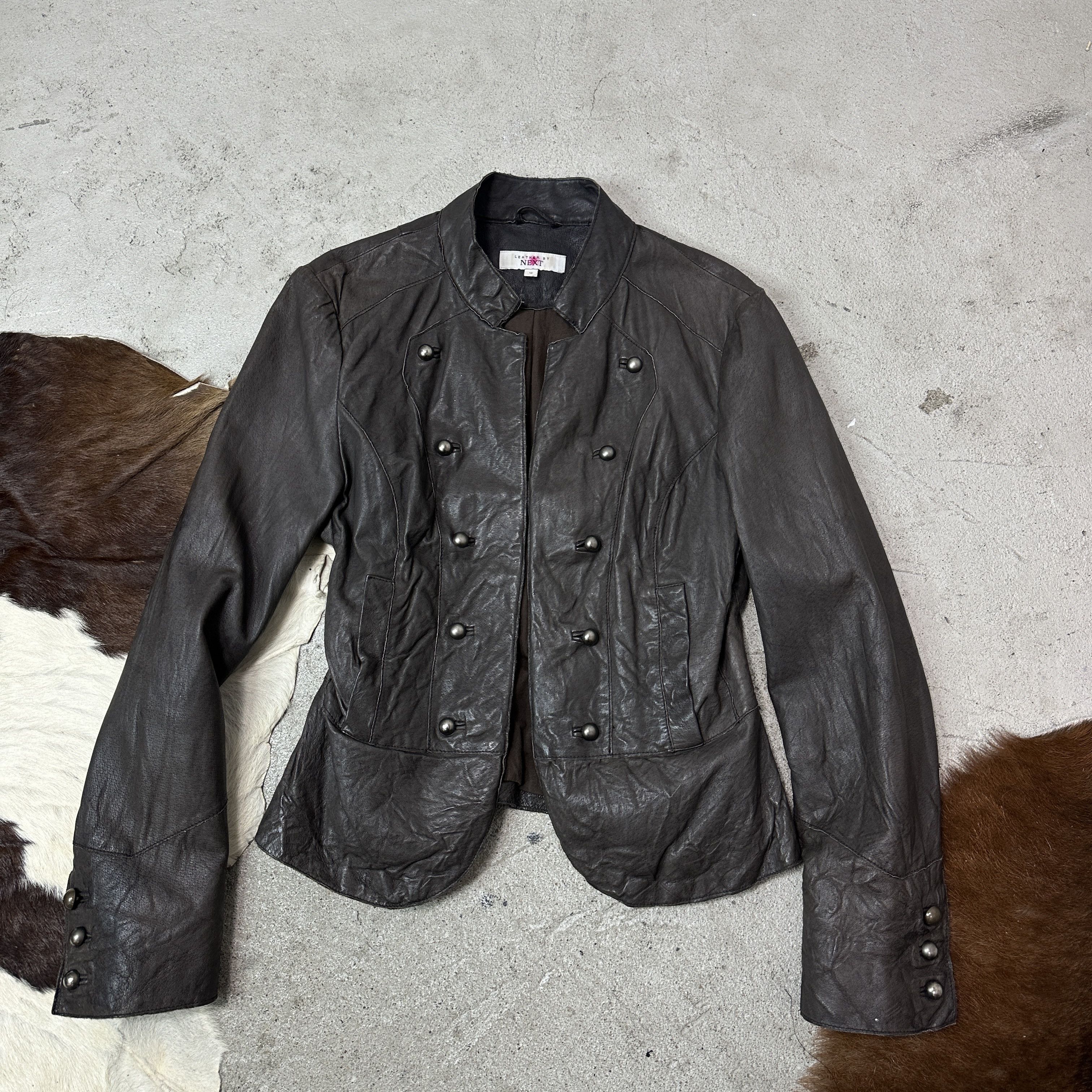 Vintage Vintage Military Styled Leather Napoleon Jacket 00s Size M / US 6-8 / IT 42-44 - 6 Thumbnail