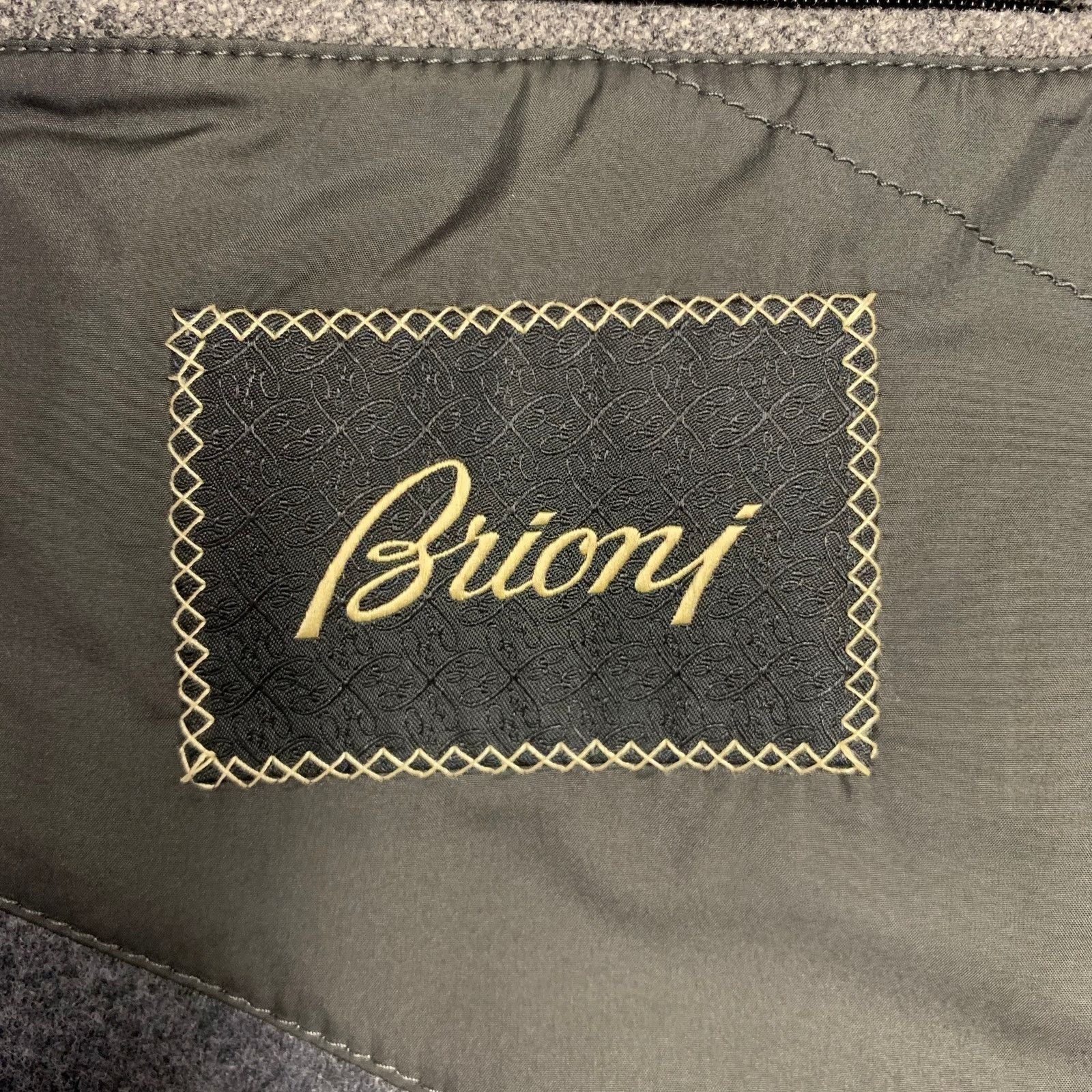 Brioni BRIONI Size XXL Grey Wool Double Breasted Coat Size US XXL / EU 58 / 5 - 4 Thumbnail